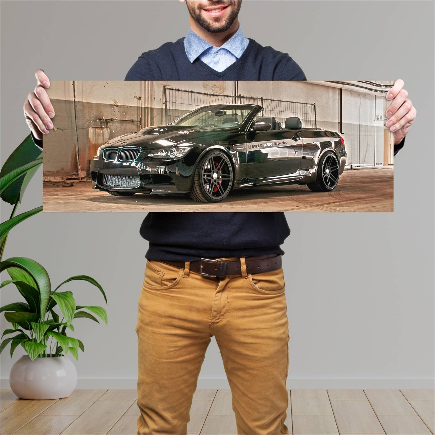 Cuadro grande 30x80cm 2012 manhart mh3 v8r biturbo 12 Bmw
