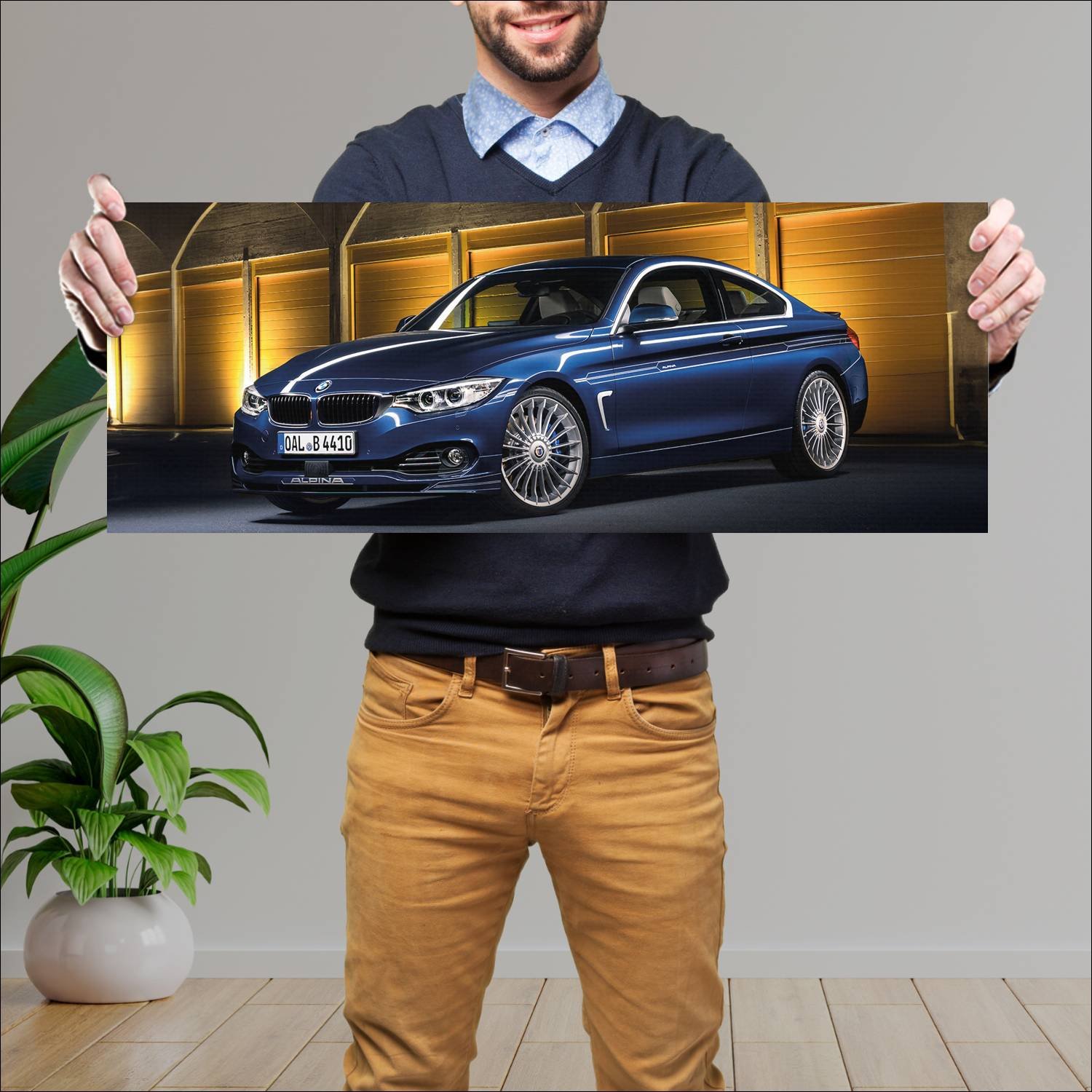 Cuadro grande 30x80cm 2013 alpina b4 biturbo coupe 17 Bmw