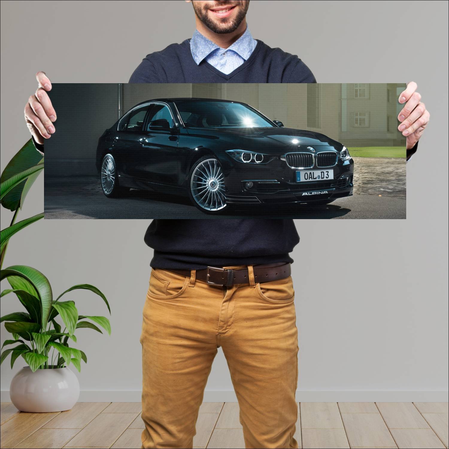 Cuadro grande 30x80cm 2013 alpina d3 biturbo auto 20 Bmw