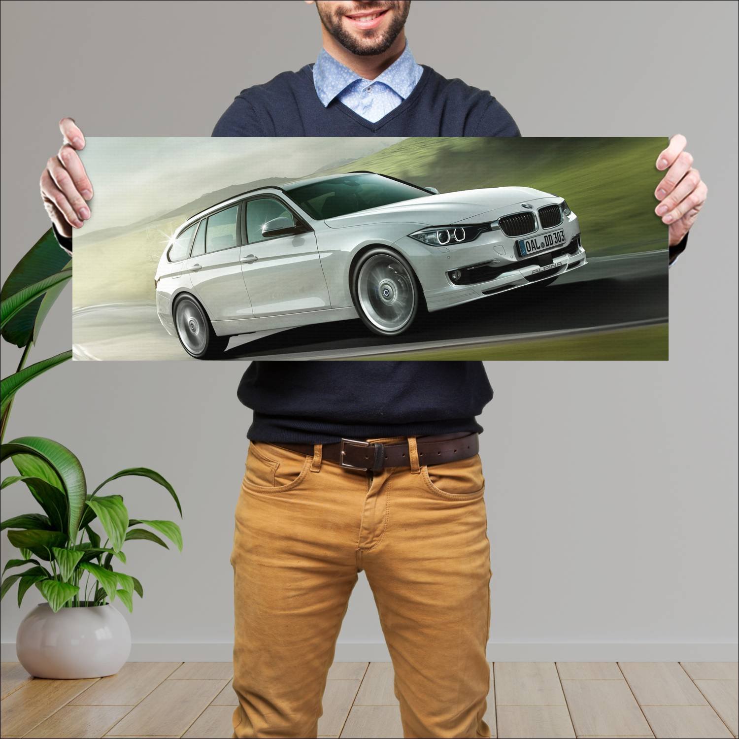 Cuadro grande 30x80cm 2013 alpina d3 biturbo touri 21 Bmw