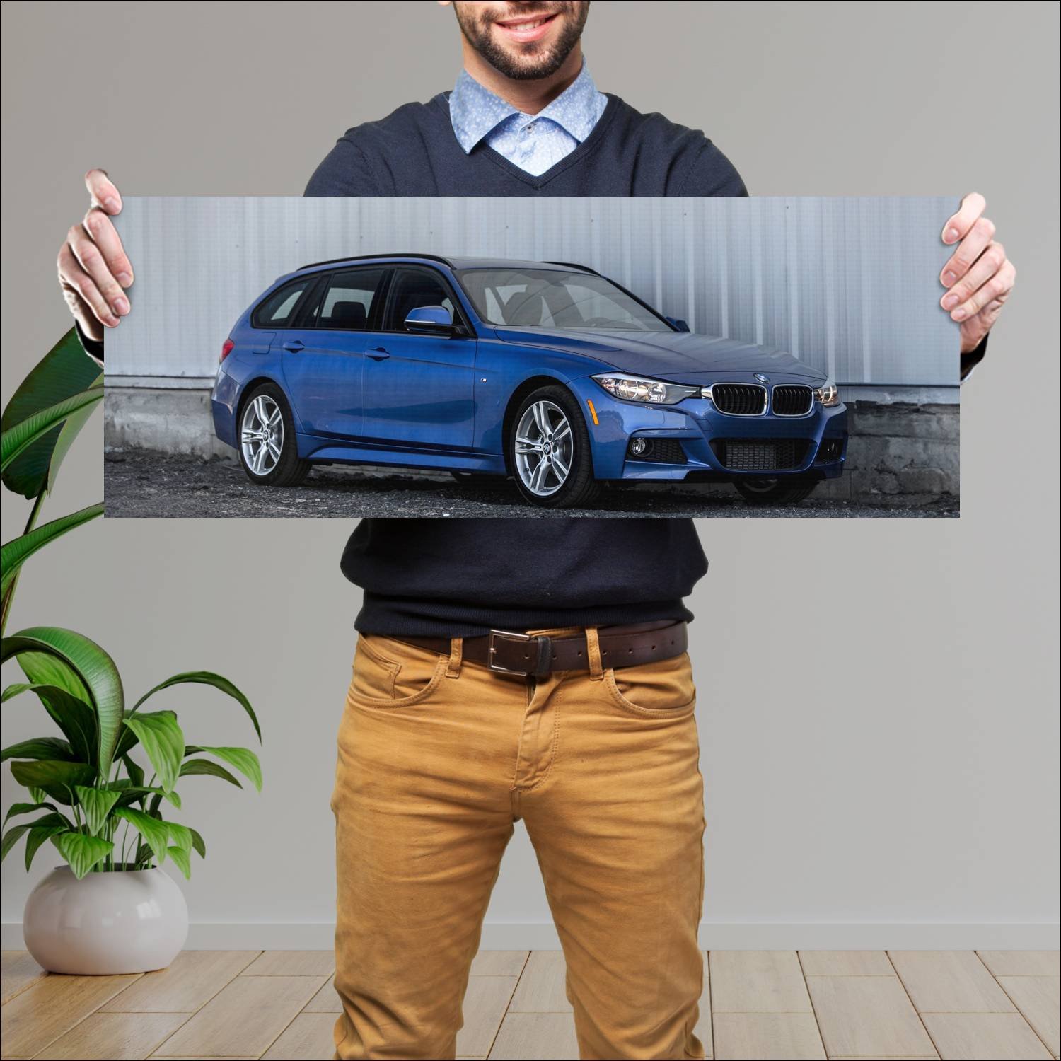 Cuadro grande 30x80cm 2013 bmw 3 series sports wag 37 Bmw