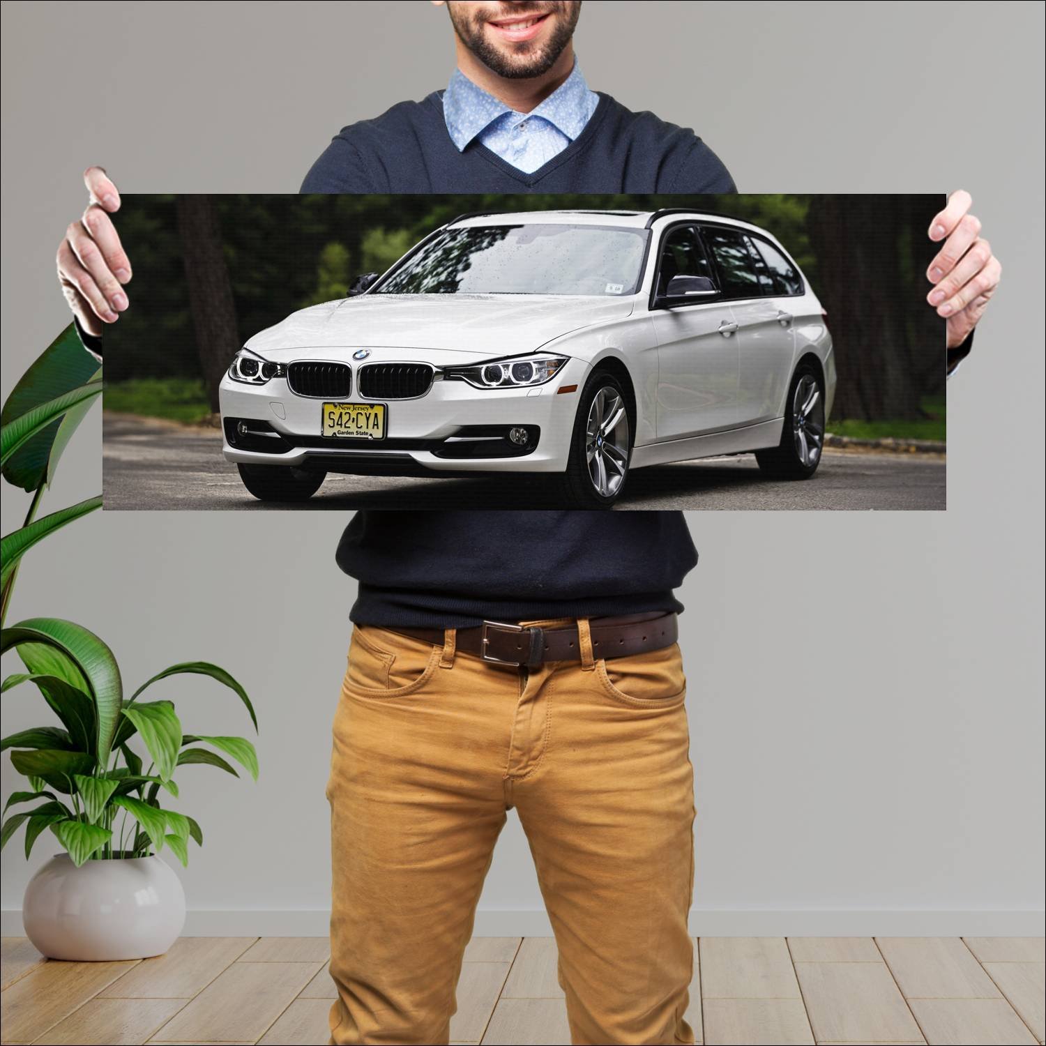 Cuadro grande 30x80cm 2013 bmw 3 series sports wag 38 Bmw