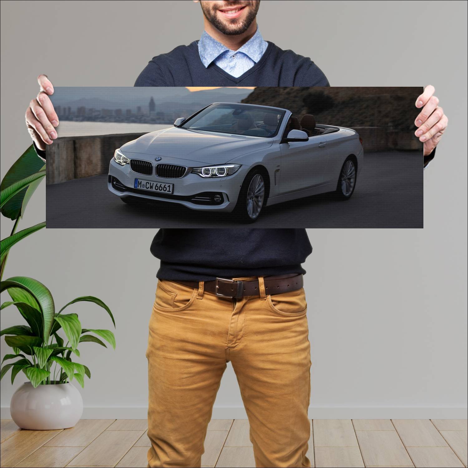 Cuadro grande 30x80cm 2013 bmw 4 series convertibl 43 Bmw