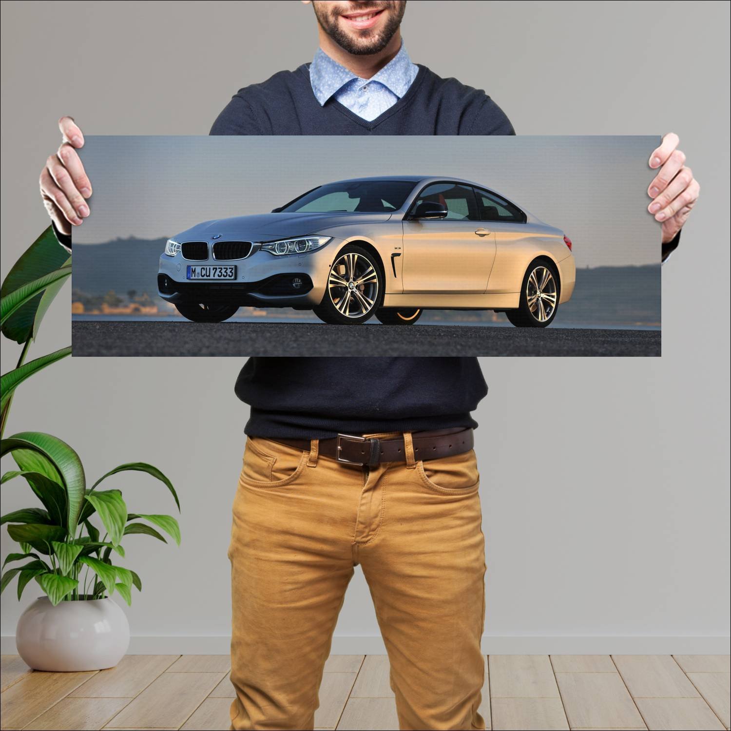 Cuadro grande 30x80cm 2013 bmw 4 series coupe 8413 46 Bmw