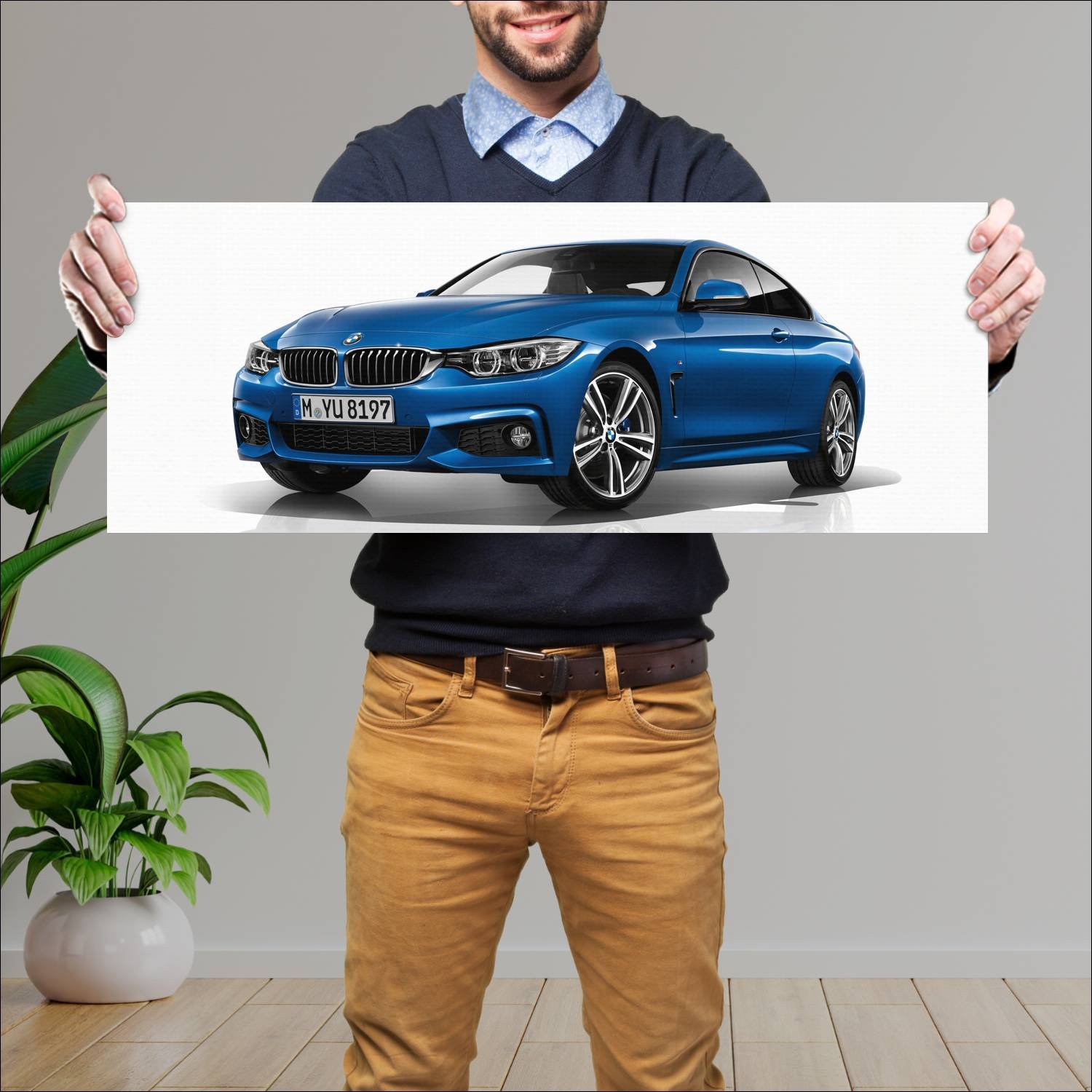 Cuadro grande 30x80cm 2013 bmw 4 series coupe m sp 48 Bmw
