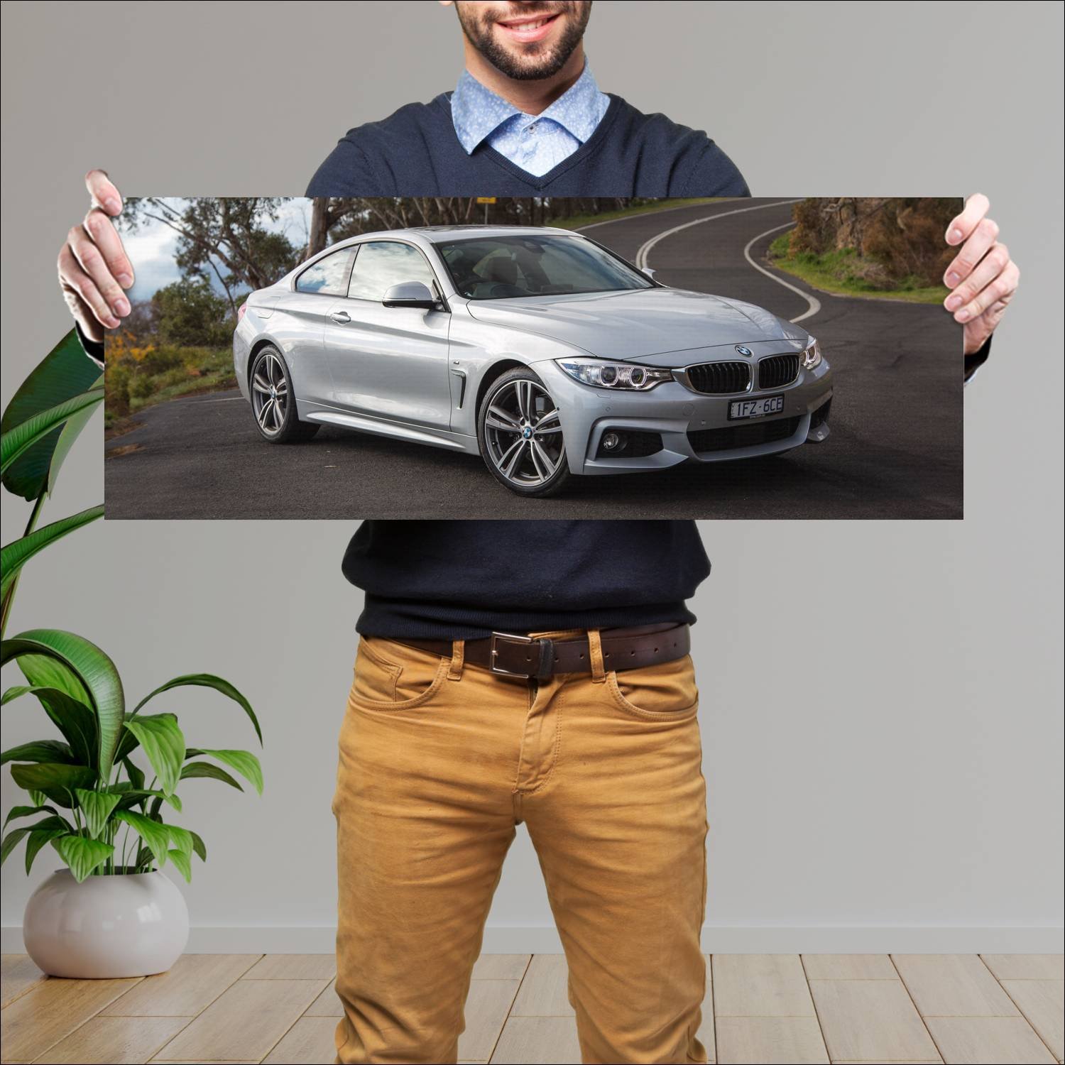 Cuadro grande 30x80cm 2013 bmw 4 series coupe m sp 49 Bmw