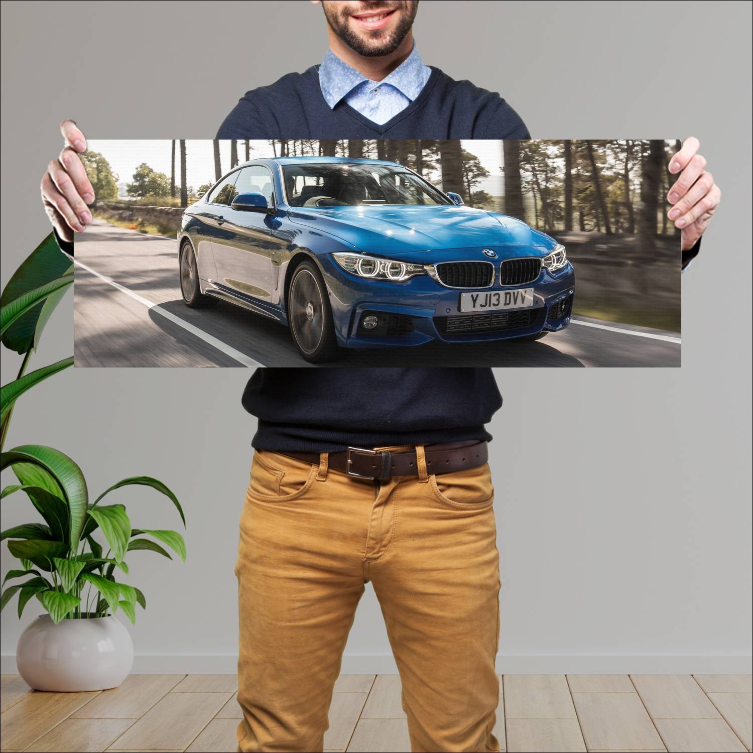 Cuadro grande 30x80cm 2013 bmw 4 series coupe m sp 50 Bmw