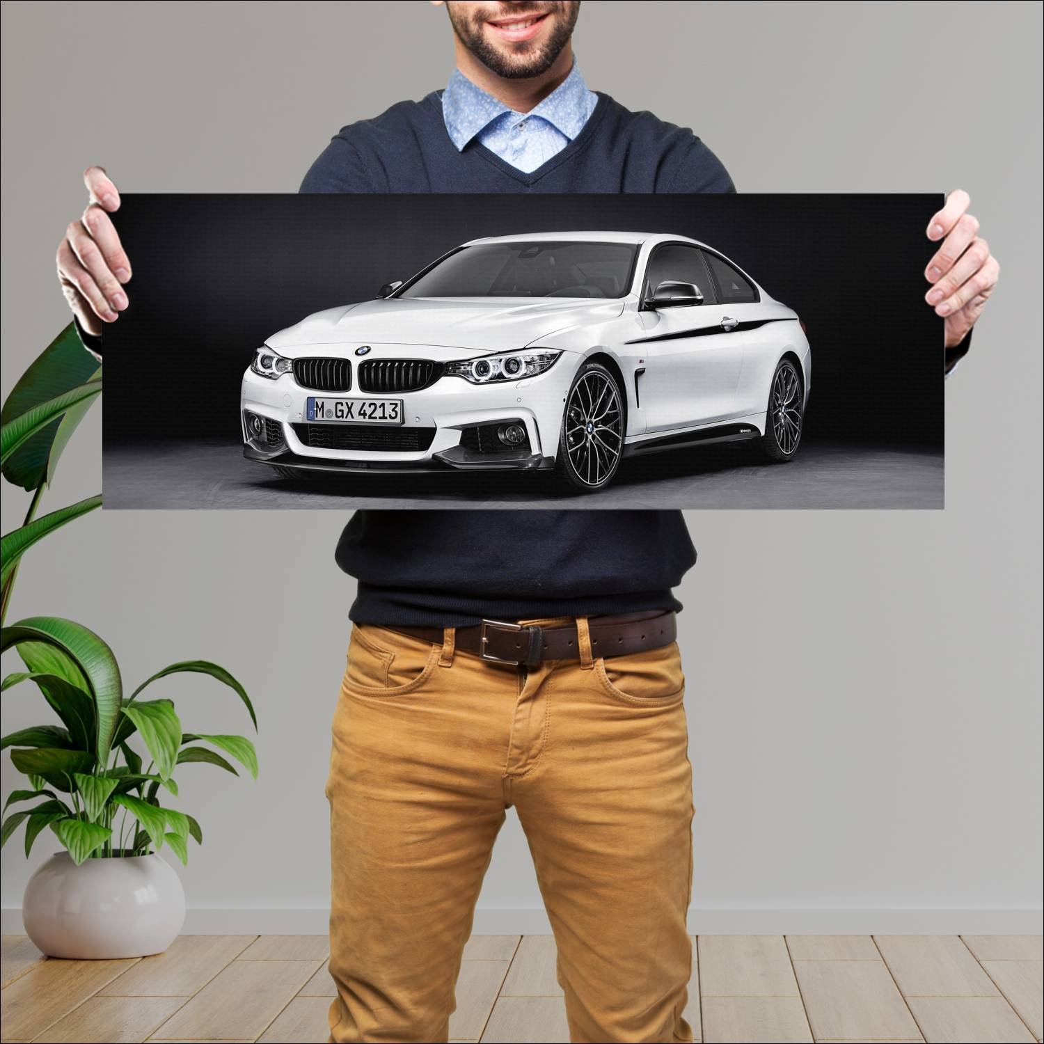 Cuadro grande 30x80cm 2013 bmw 4 series coupe with 51 Bmw