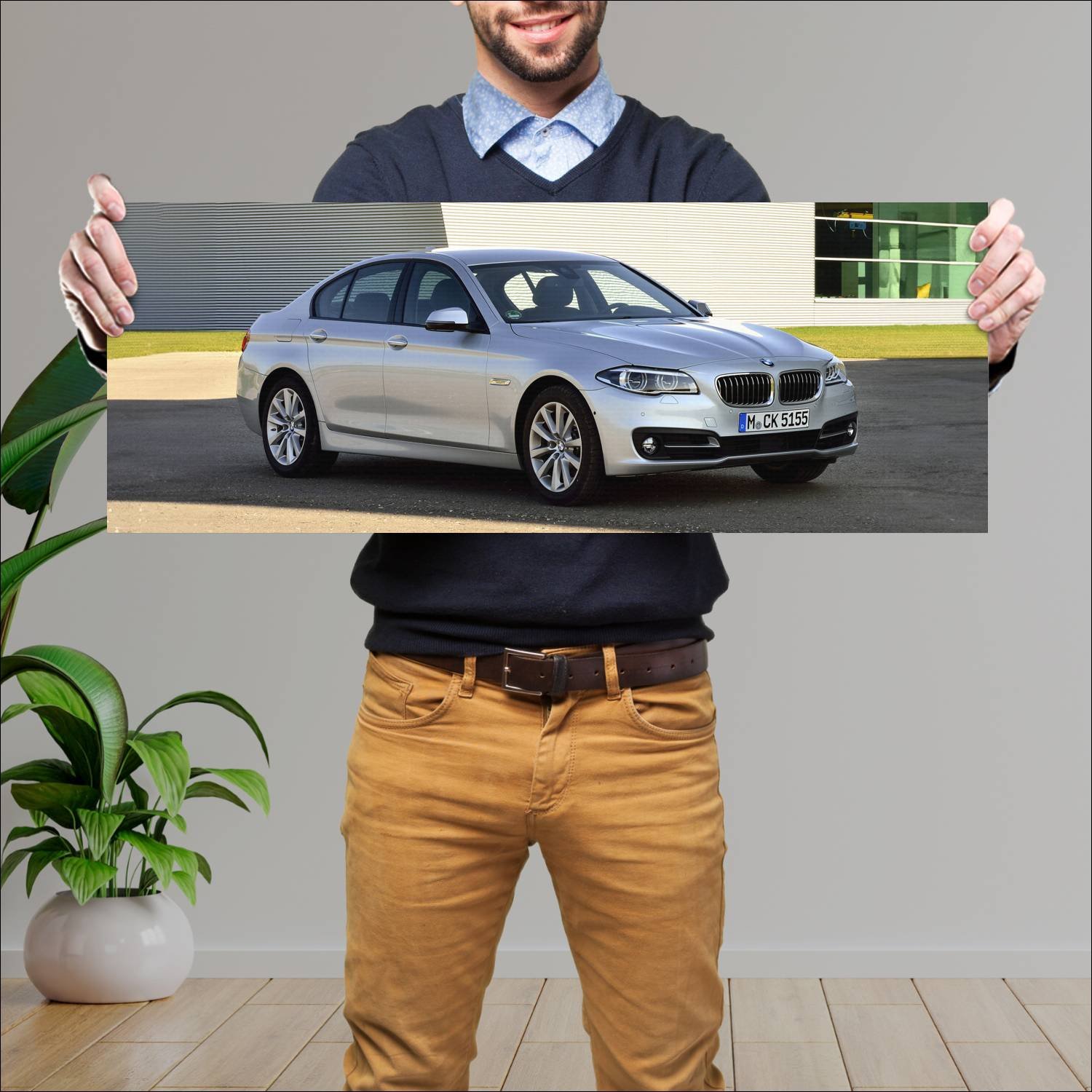 Cuadro grande 30x80cm 2013 bmw 5 series auto 53 Bmw
