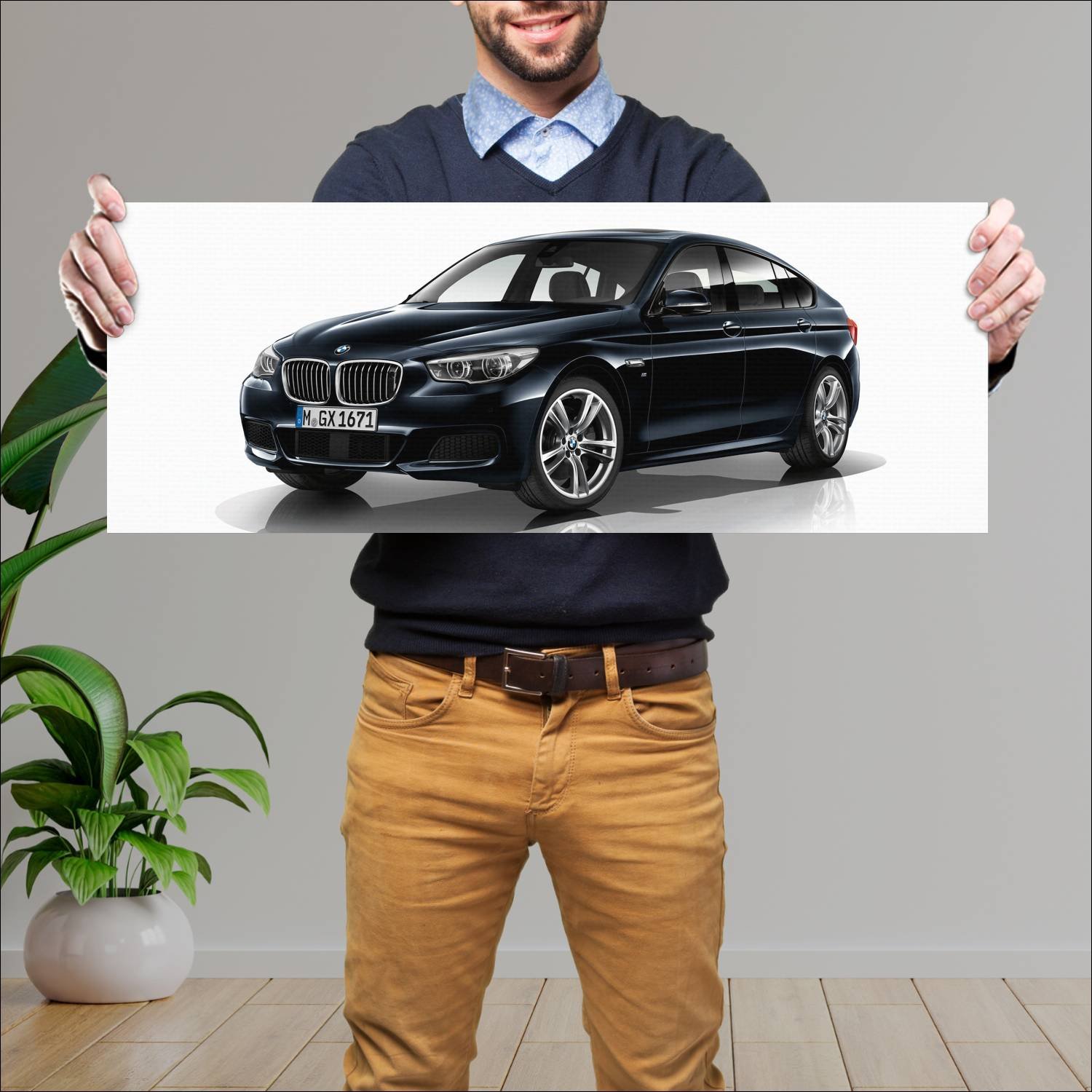 Cuadro grande 30x80cm 2013 bmw 5 series gran turis 58 Bmw