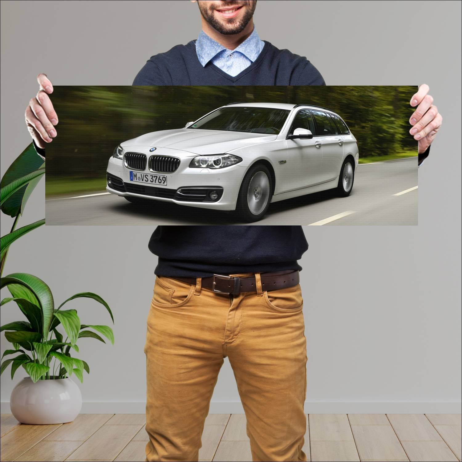 Cuadro grande 30x80cm 2013 bmw 5 series touring 82 63 Bmw