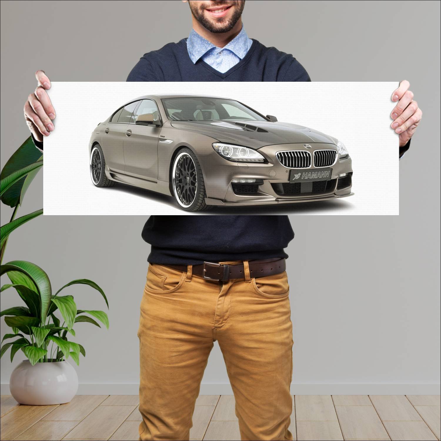 Cuadro grande 30x80cm 2013 bmw 6 series gran coupe 69 Bmw