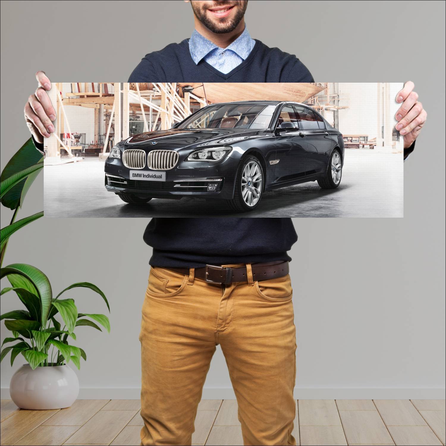 Cuadro grande 30x80cm 2013 bmw 7 series sterling i 73 Bmw