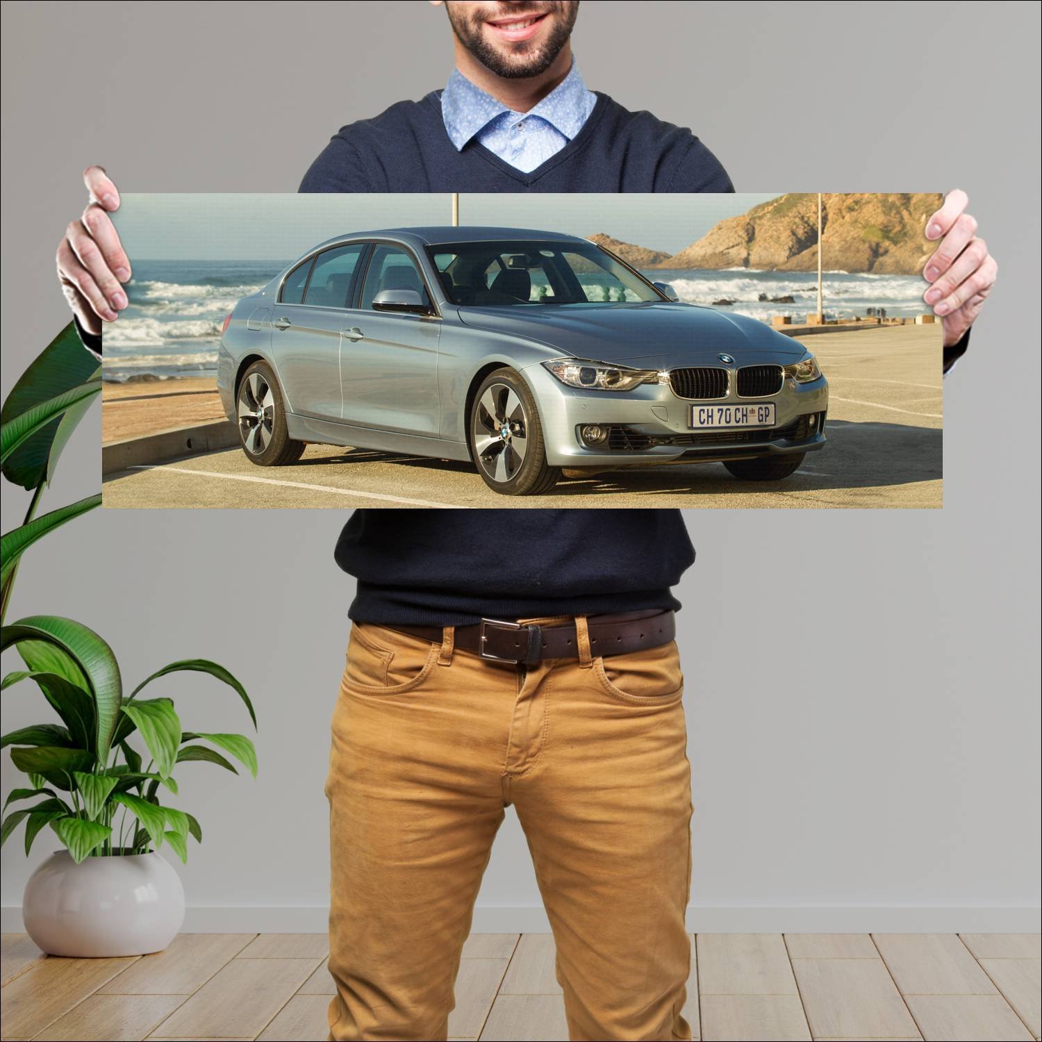 Cuadro grande 30x80cm 2013 bmw activehybrid 3 za 8 74 Bmw