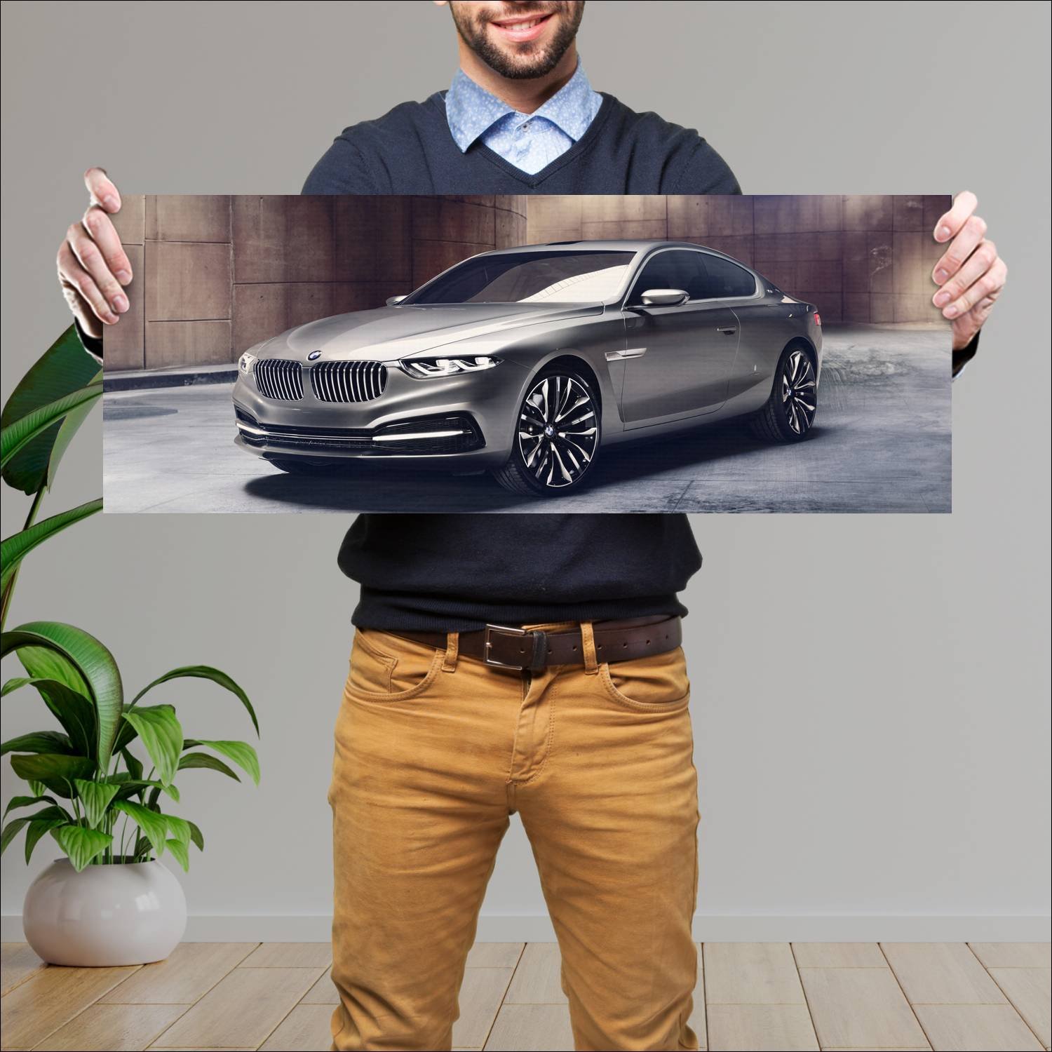 Cuadro grande 30x80cm 2013 bmw gran lusso coupe 81 81 Bmw