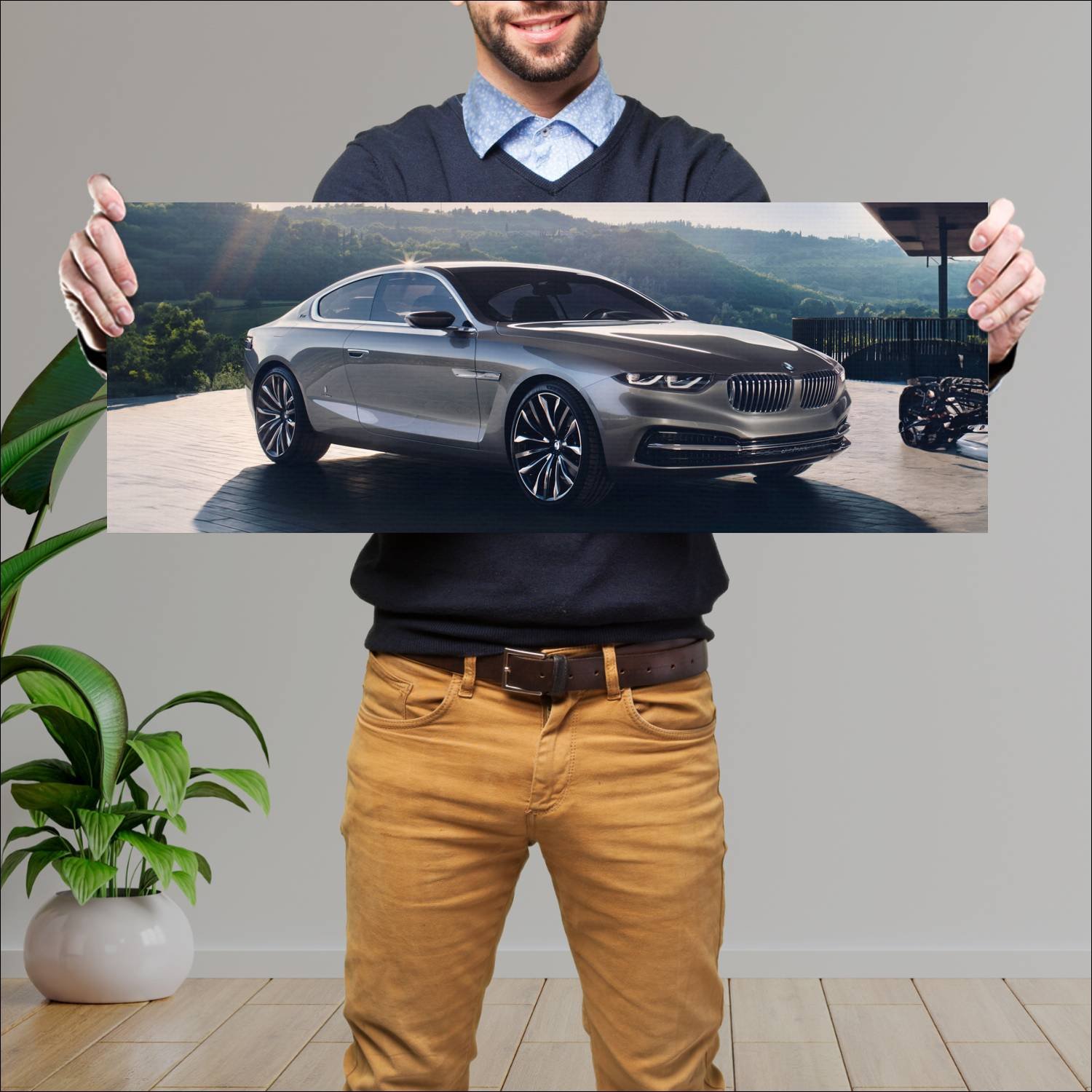 Cuadro grande 30x80cm 2013 bmw gran lusso coupe 81 82 Bmw