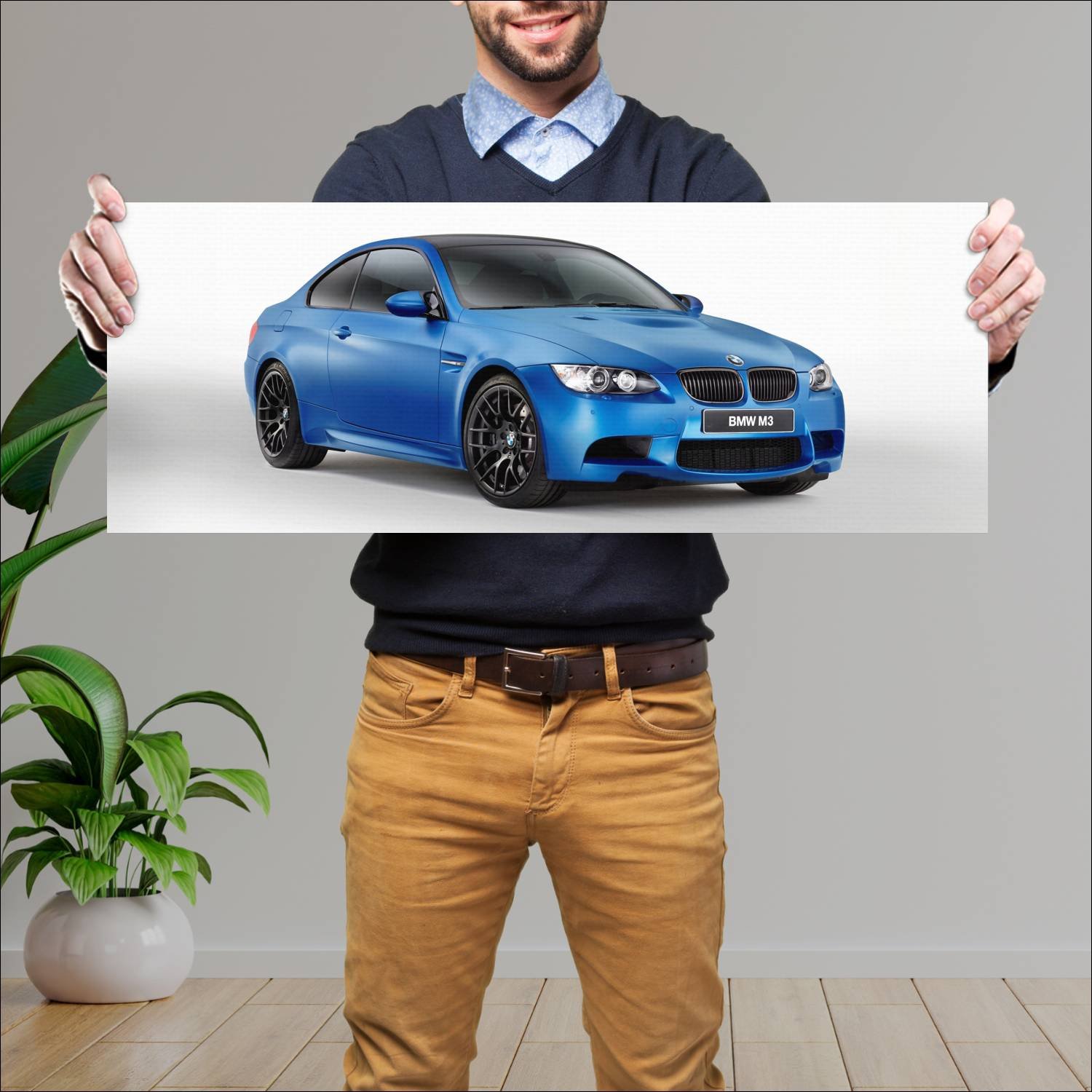 Cuadro grande 30x80cm 2013 bmw m3 coupe frozen lim 85 Bmw