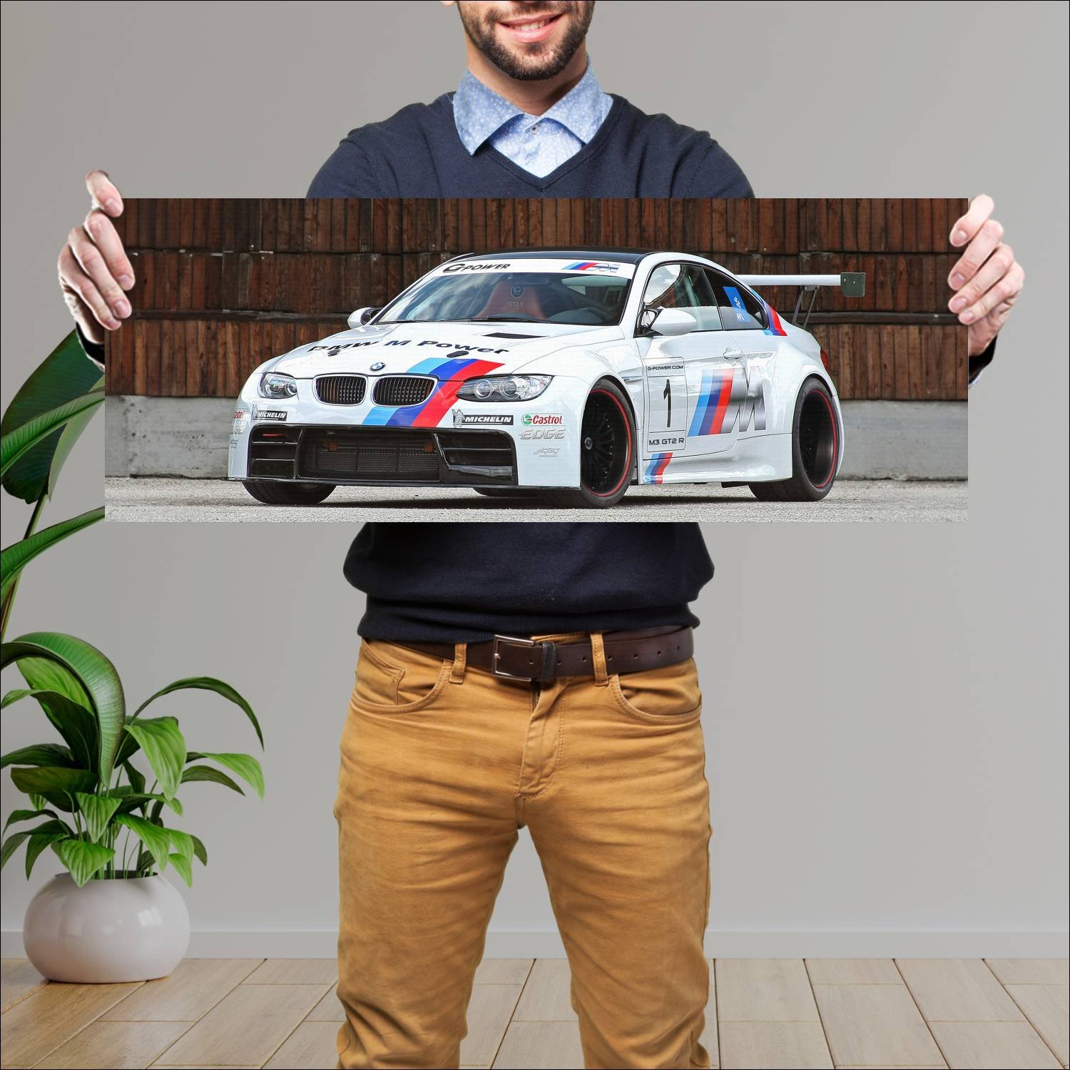 Cuadro grande 30x80cm 2013 bmw m3 gt2 r by g power 86 Bmw