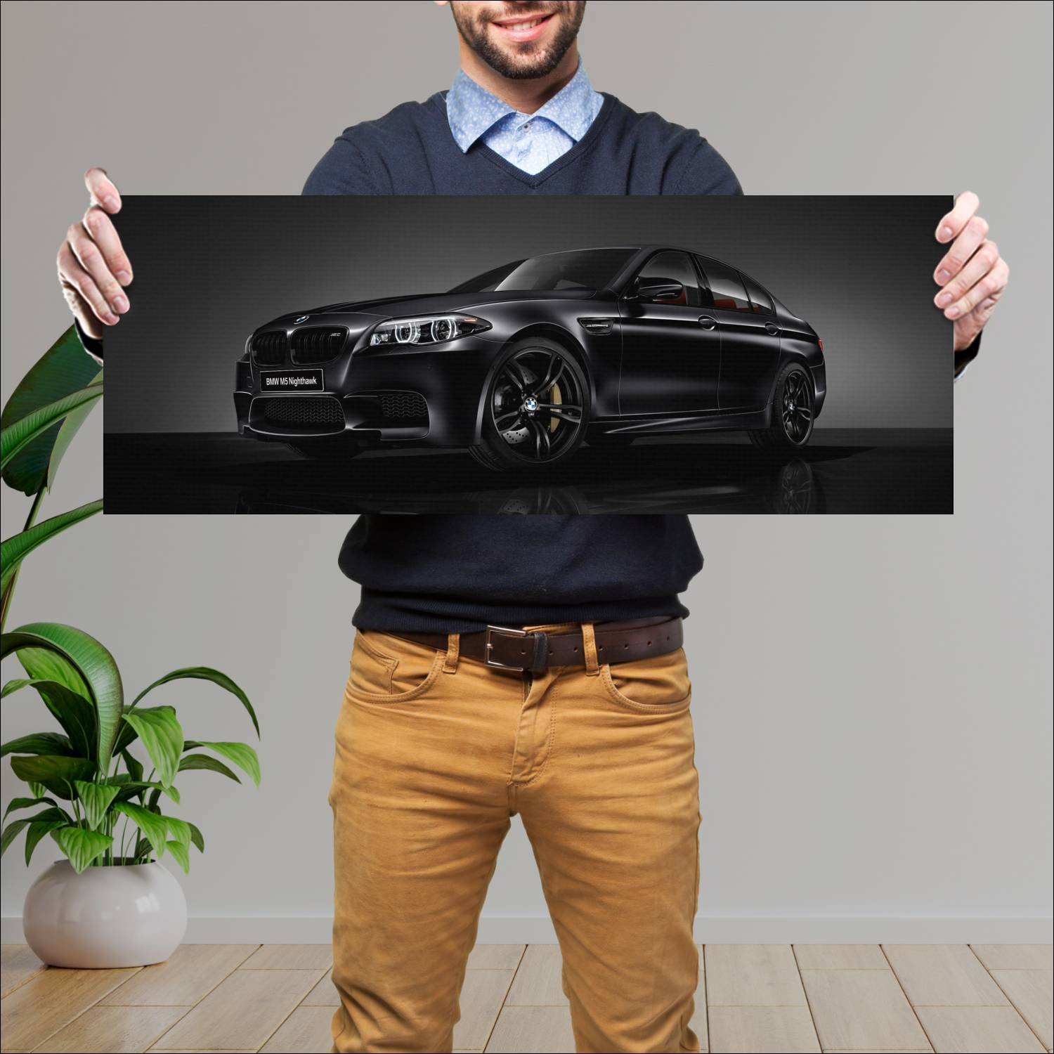 Cuadro grande 30x80cm 2013 bmw m5 nighthawk jp 827 88 Bmw