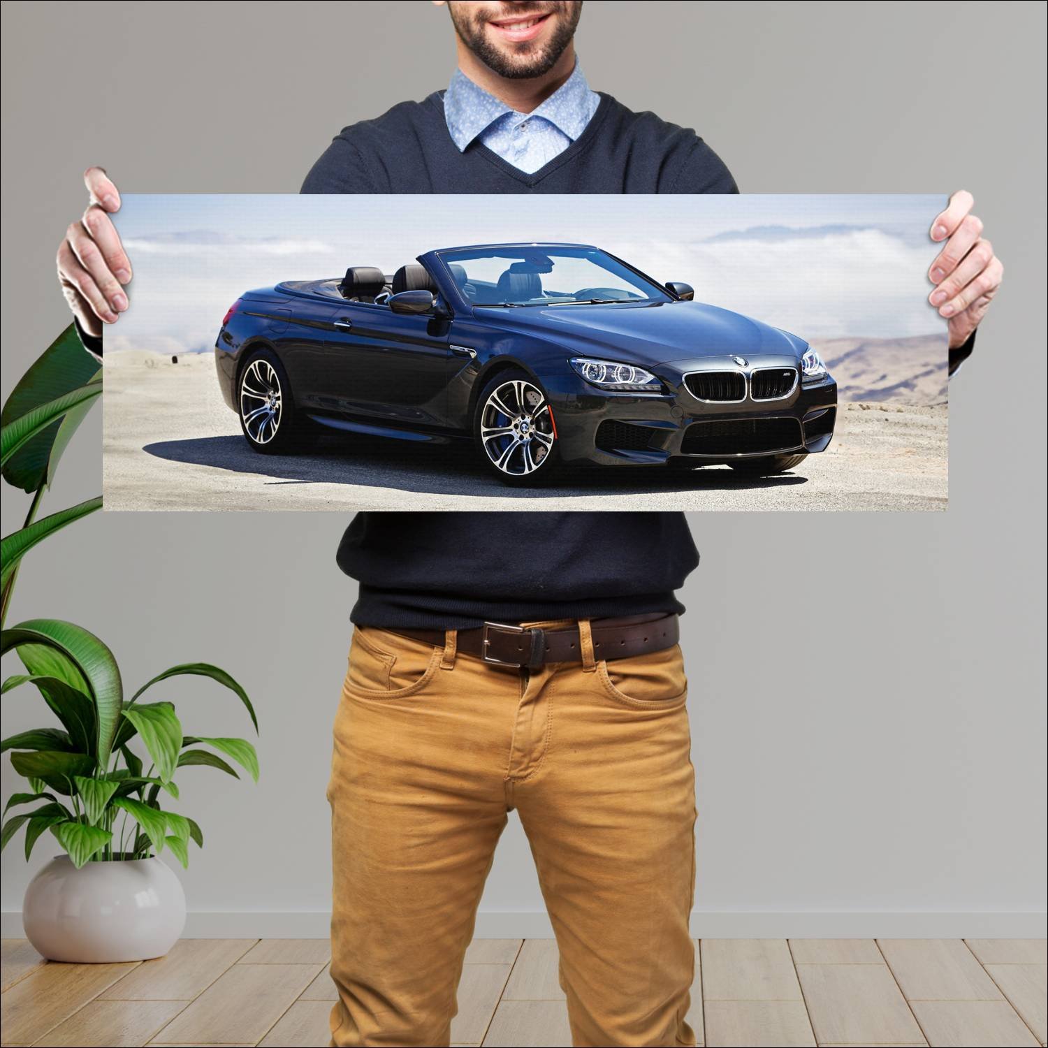 Cuadro grande 30x80cm 2013 bmw m6 convertible us 8 91 Bmw