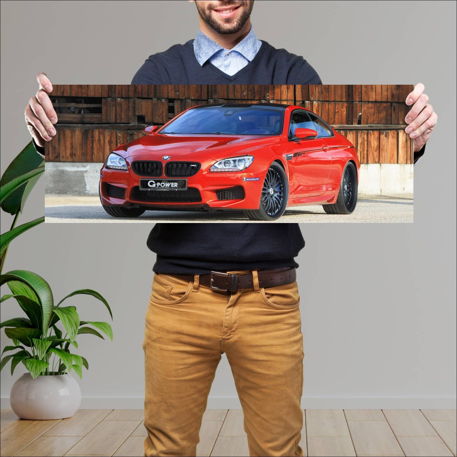 Cuadro grande 30x80cm 2013 bmw m6 coupe by g power 92 Bmw