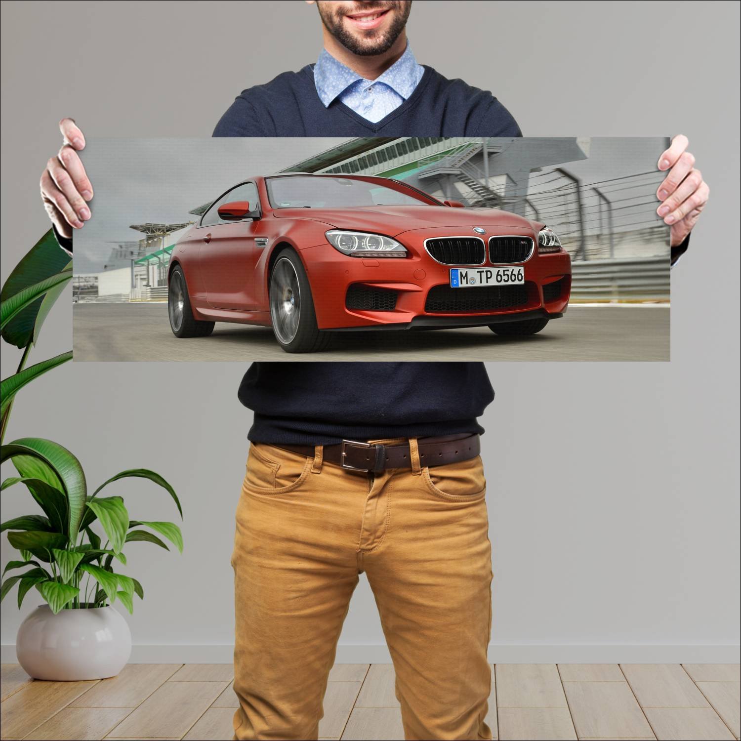 Cuadro grande 30x80cm 2013 bmw m6 coupe competitio 94 Bmw