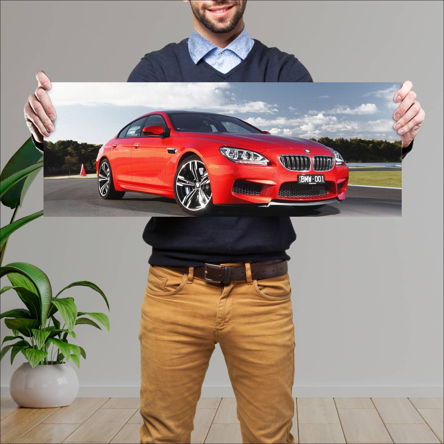 Cuadro grande 30x80cm 2013 bmw m6 gran coupe au 83 98 Bmw