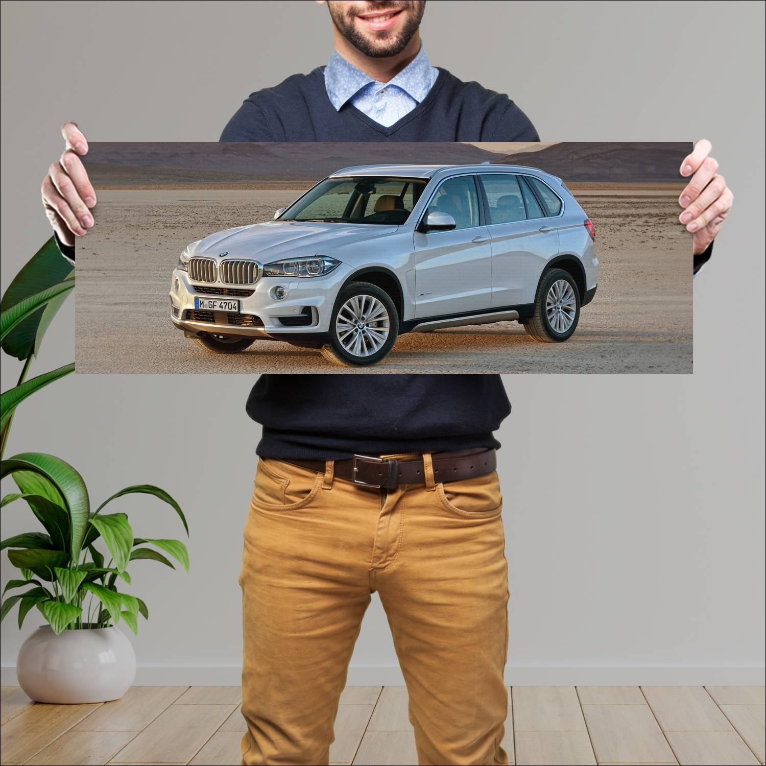 Cuadro grande 30x80cm 2013 bmw x5 auto 100 Bmw