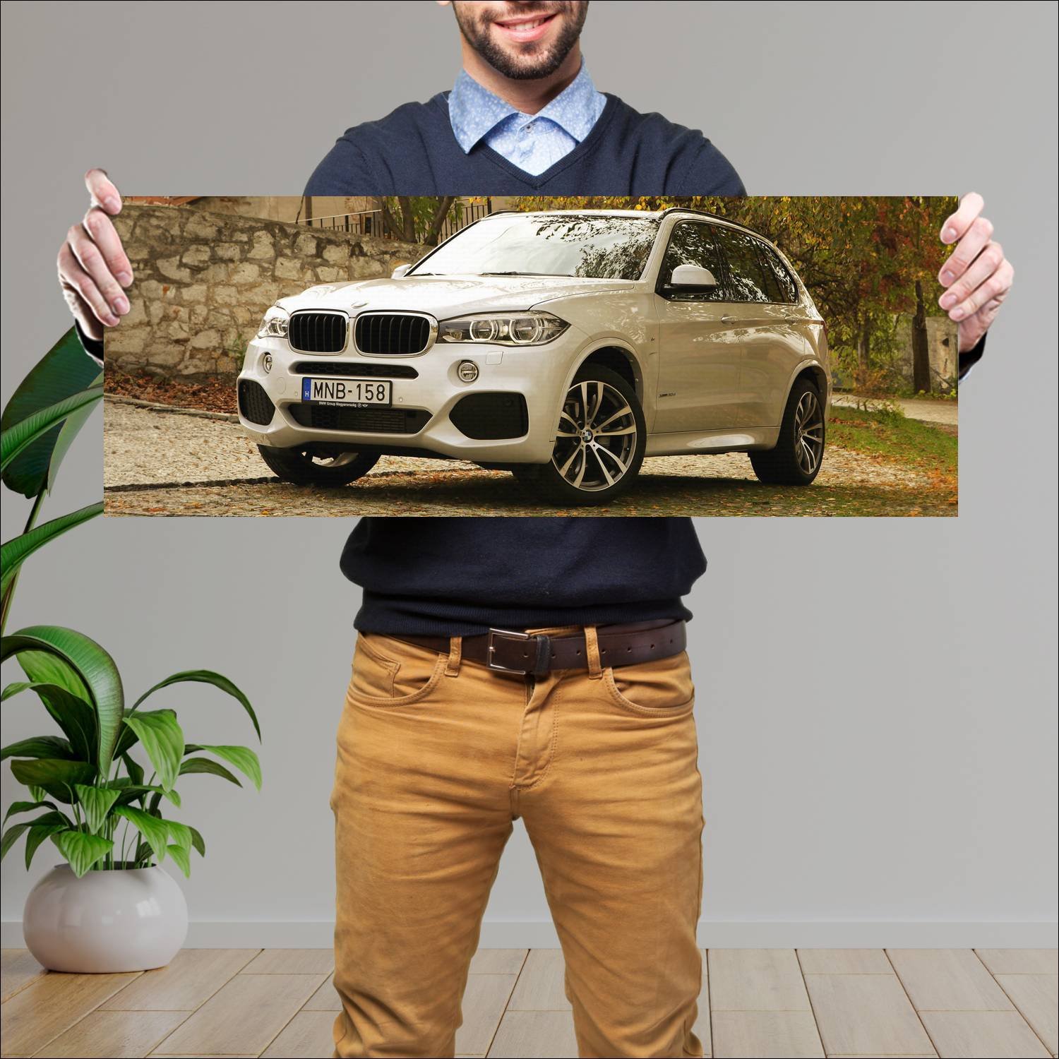 Cuadro grande 30x80cm 2013 bmw x5 m sport auto 103 Bmw