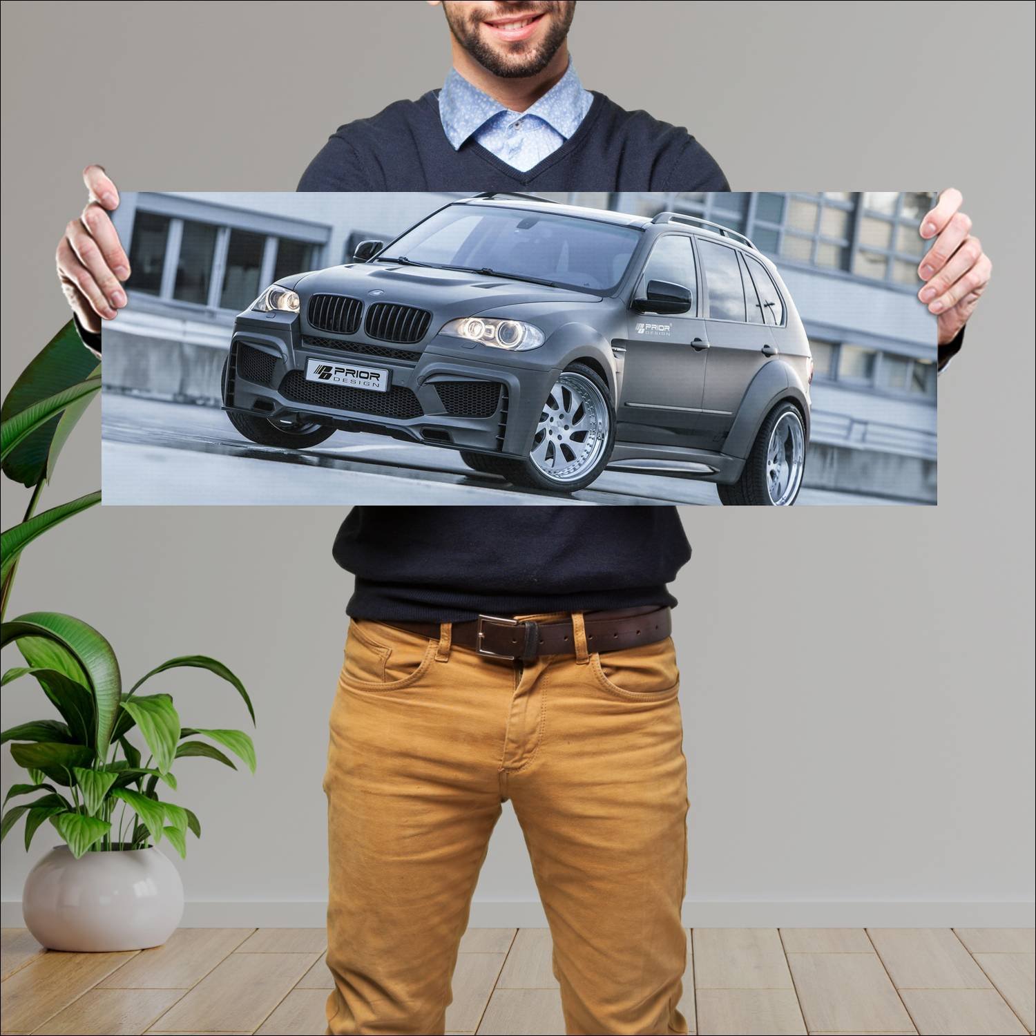 Cuadro grande 30x80cm 2013 bmw x5 pd5x auto 107 Bmw