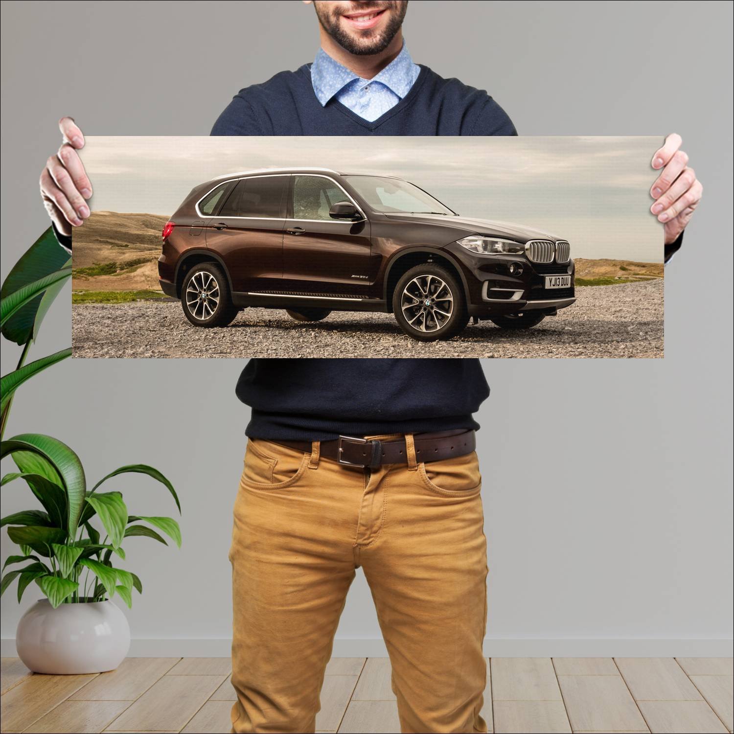 Cuadro grande 30x80cm 2013 bmw x5 uk auto 108 Bmw