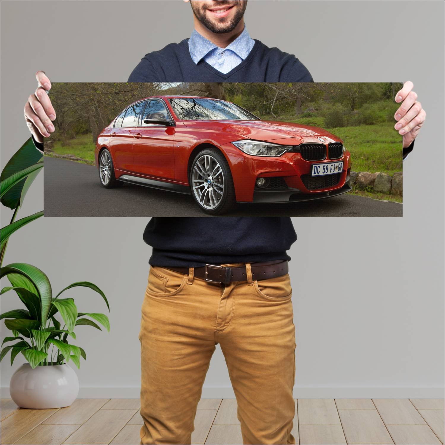 Cuadro grande 30x80cm 2014 bmw 3 series m performa 140 Bmw
