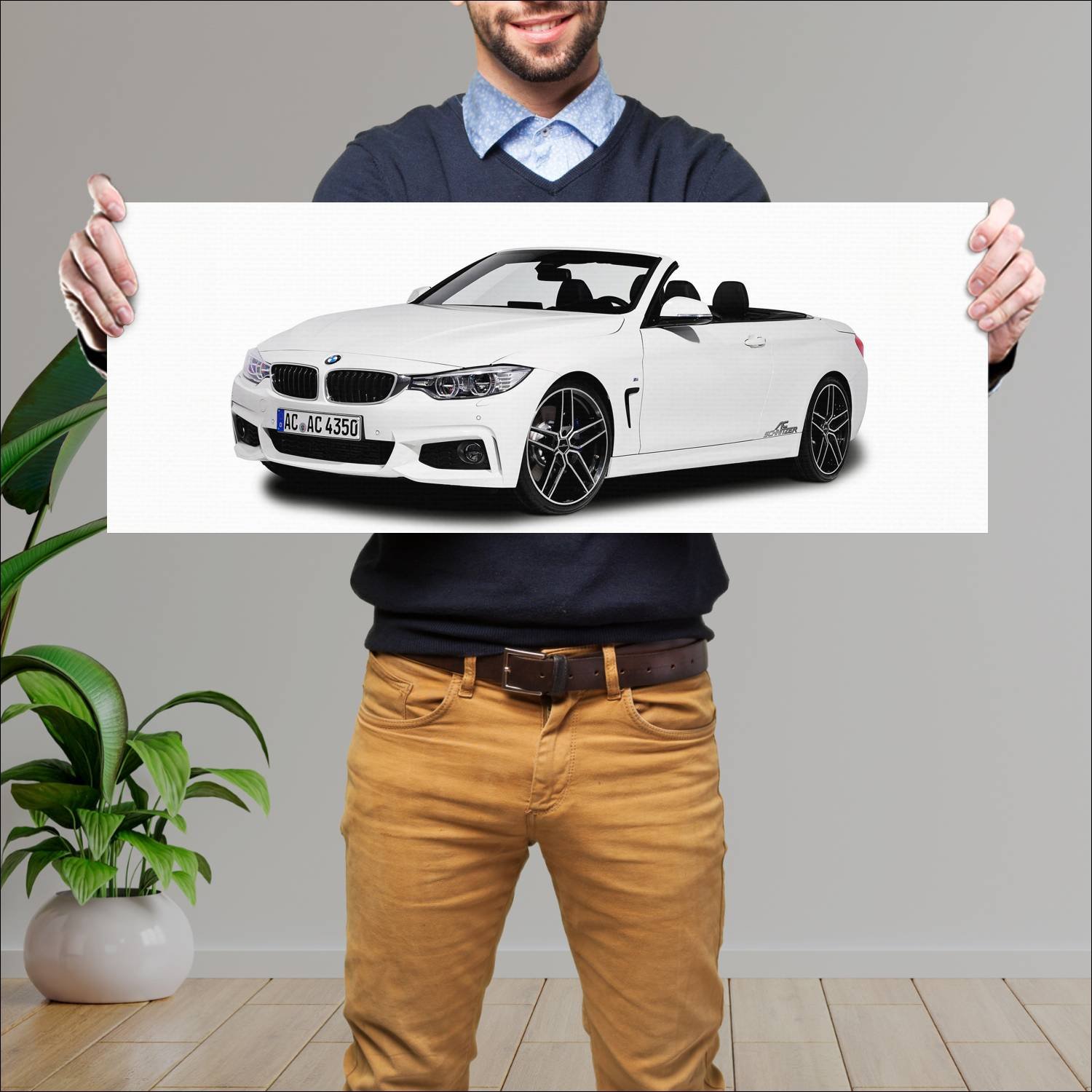 Cuadro grande 30x80cm 2014 bmw 4 series cabrio m s 141 Bmw
