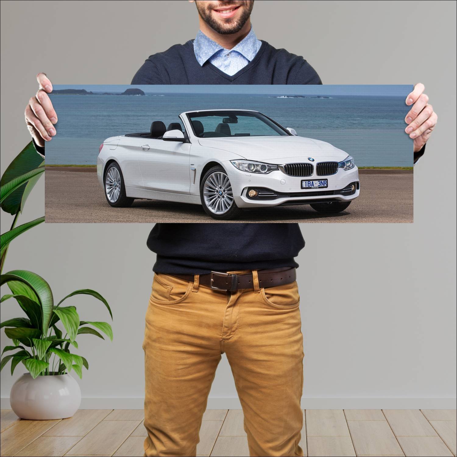 Cuadro grande 30x80cm 2014 bmw 4 series convertibl 142 Bmw
