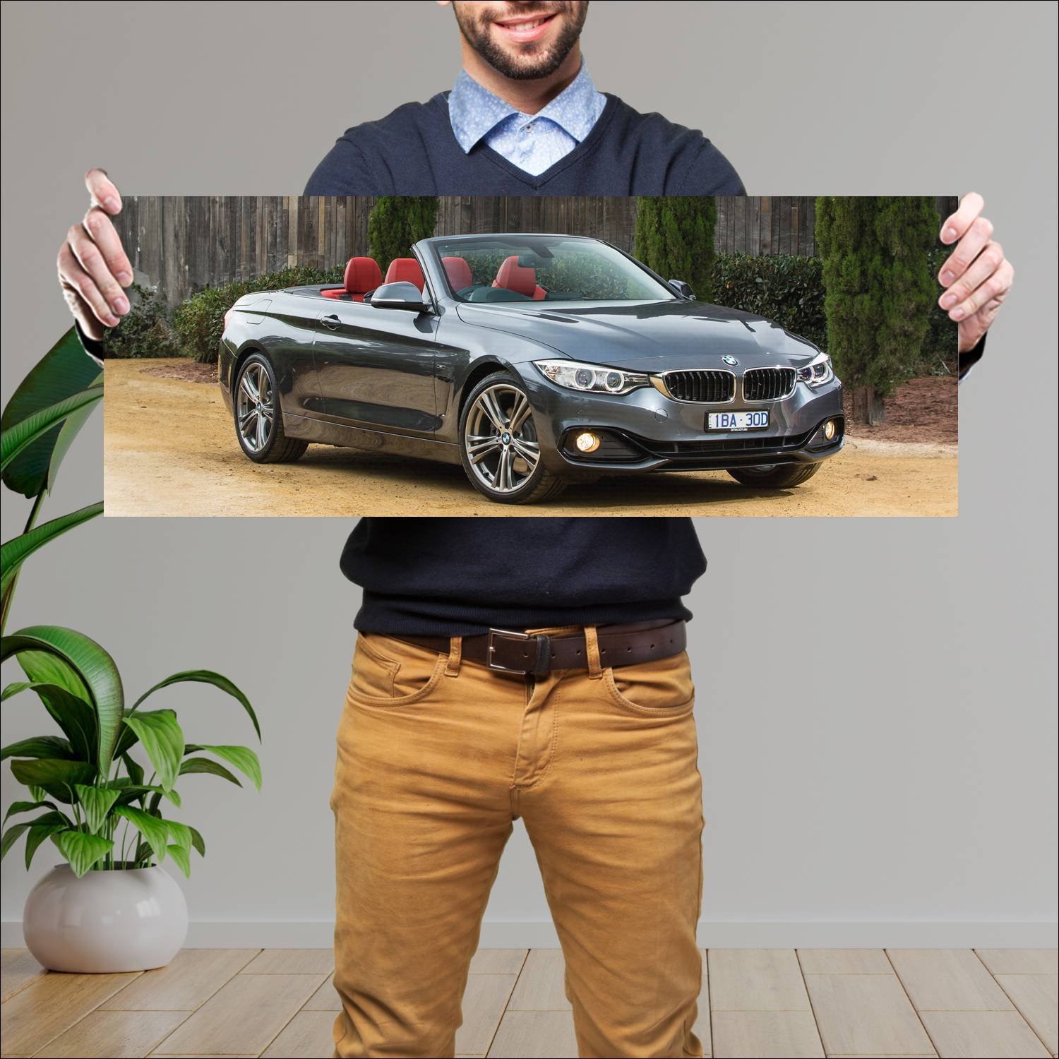 Cuadro grande 30x80cm 2014 bmw 4 series convertibl 143 Bmw