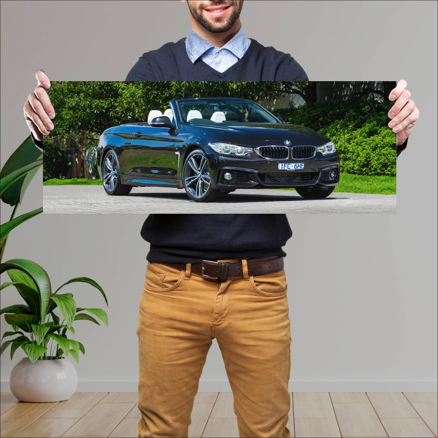 Cuadro grande 30x80cm 2014 bmw 4 series convertibl 144 Bmw