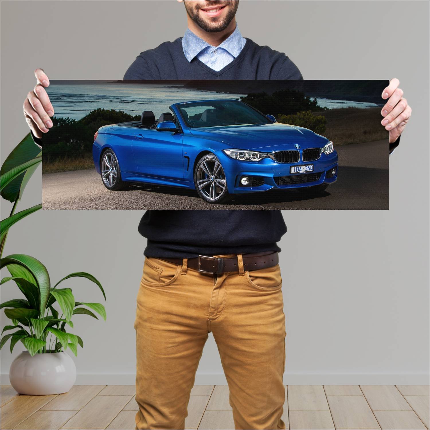 Cuadro grande 30x80cm 2014 bmw 4 series convertibl 145 Bmw