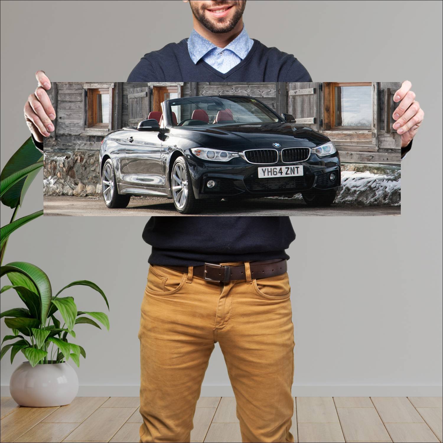 Cuadro grande 30x80cm 2014 bmw 4 series convertibl 146 Bmw