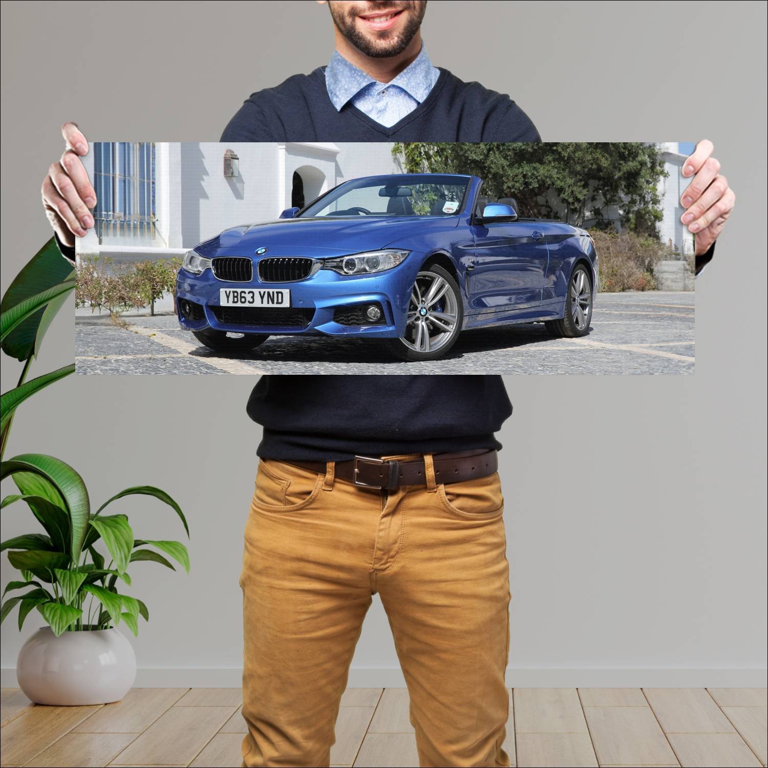 Cuadro grande 30x80cm 2014 bmw 4 series convertibl 147 Bmw