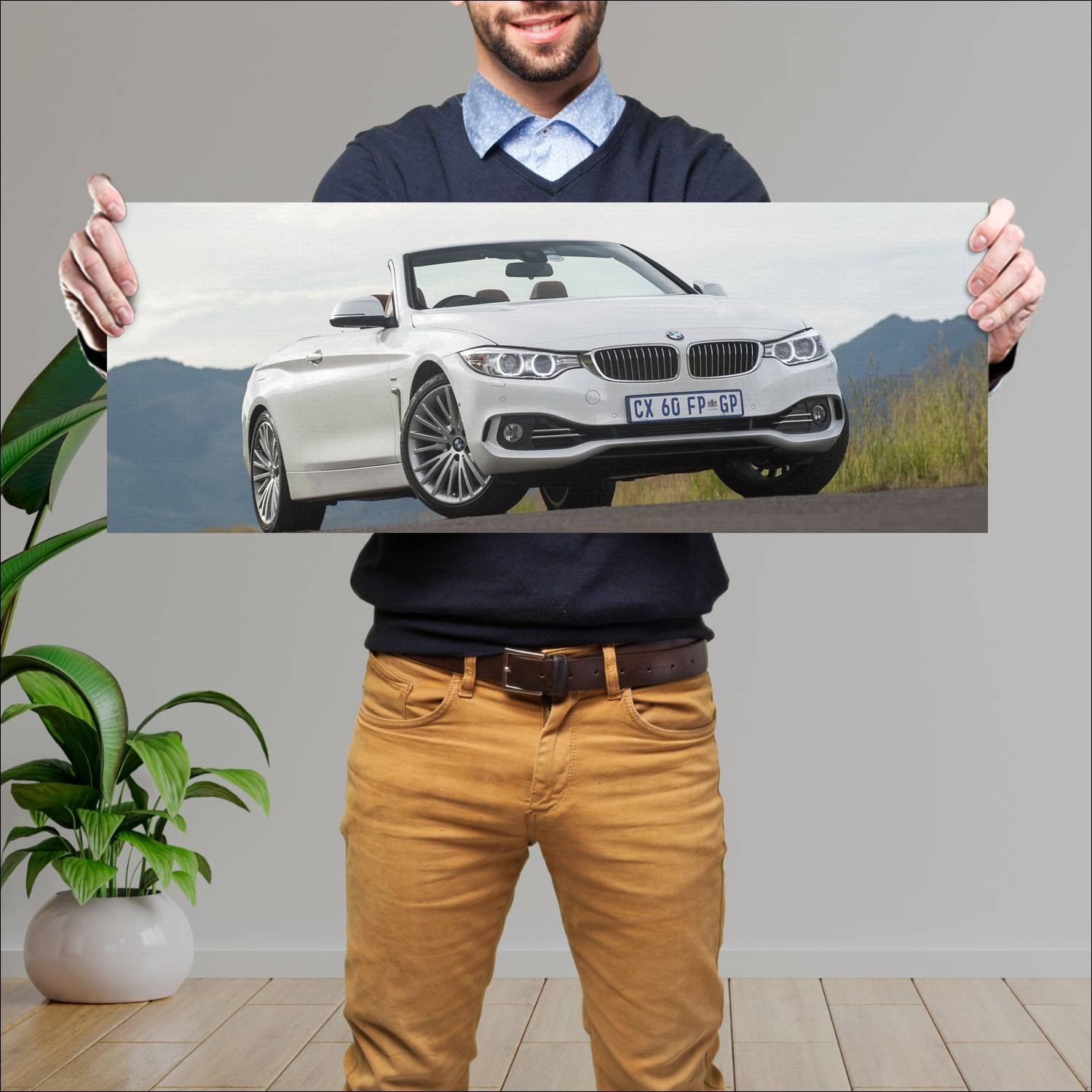 Cuadro grande 30x80cm 2014 bmw 4 series convertibl 149 Bmw