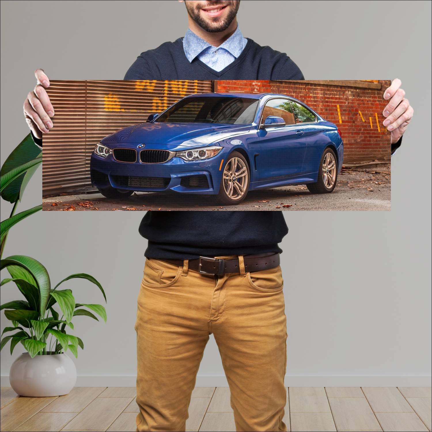 Cuadro grande 30x80cm 2014 bmw 4 series coupe m sp 151 Bmw