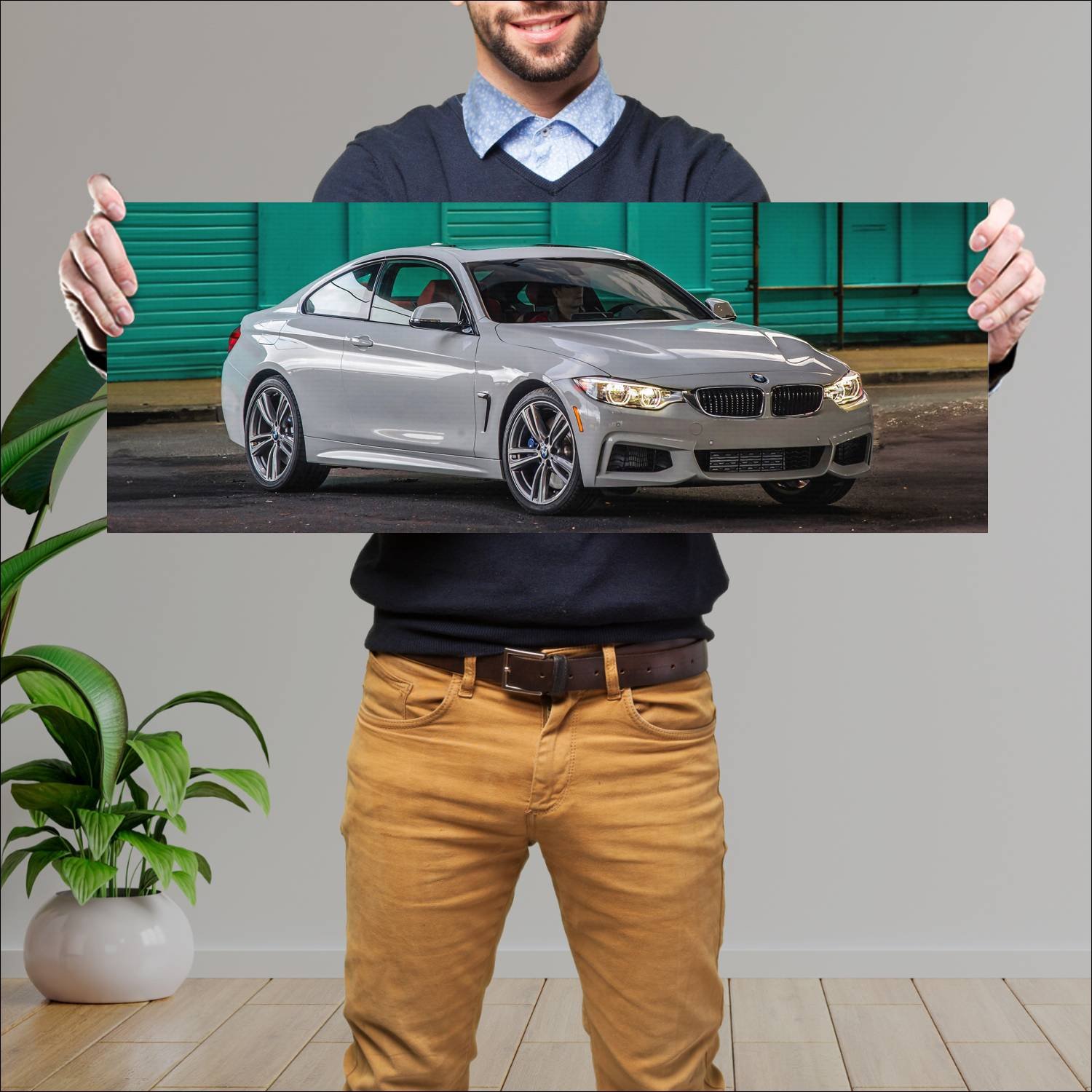 Cuadro grande 30x80cm 2014 bmw 4 series coupe m sp 152 Bmw