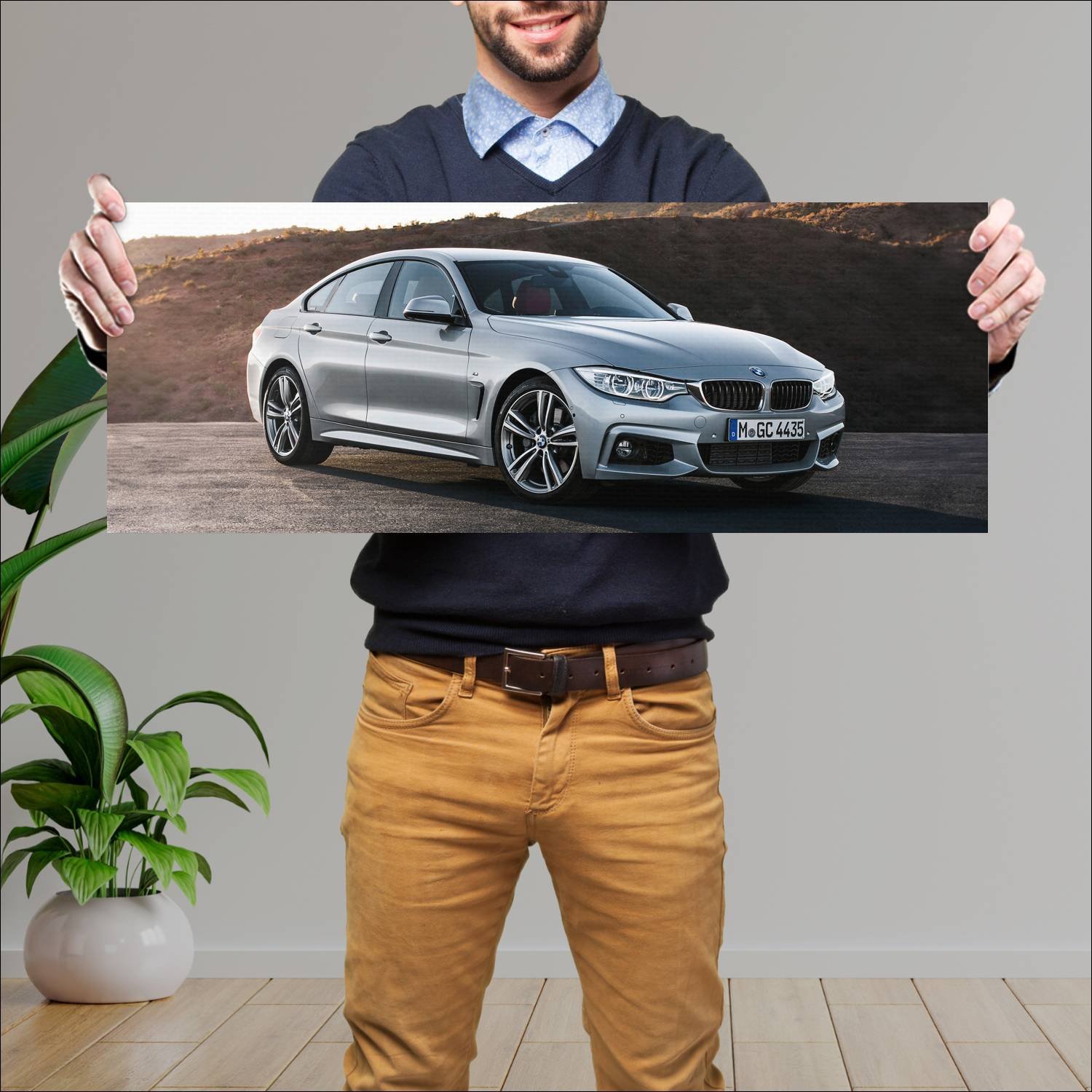 Cuadro grande 30x80cm 2014 bmw 4 series gran coupe 154 Bmw