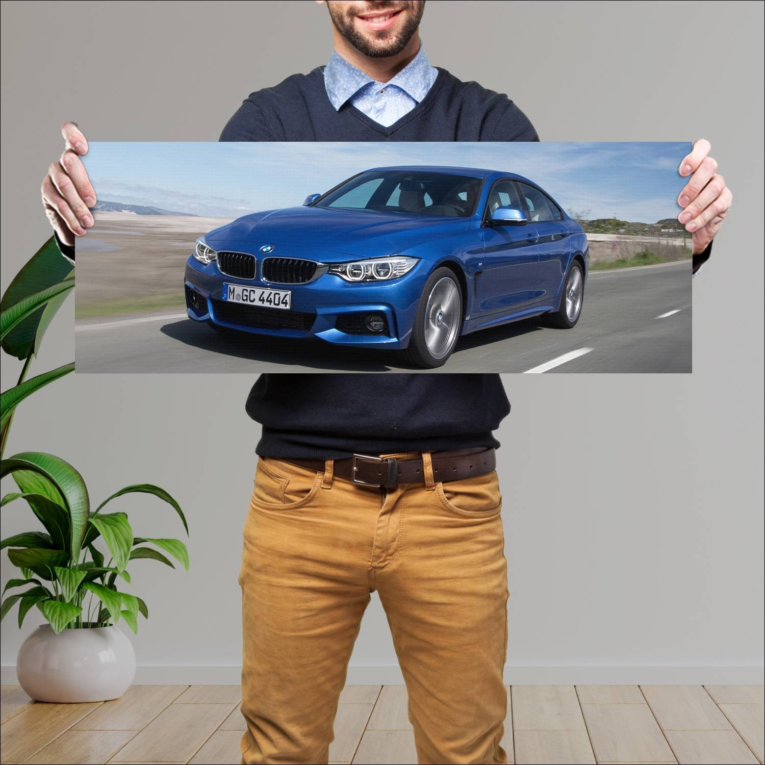 Cuadro grande 30x80cm 2014 bmw 4 series gran coupe 155 Bmw