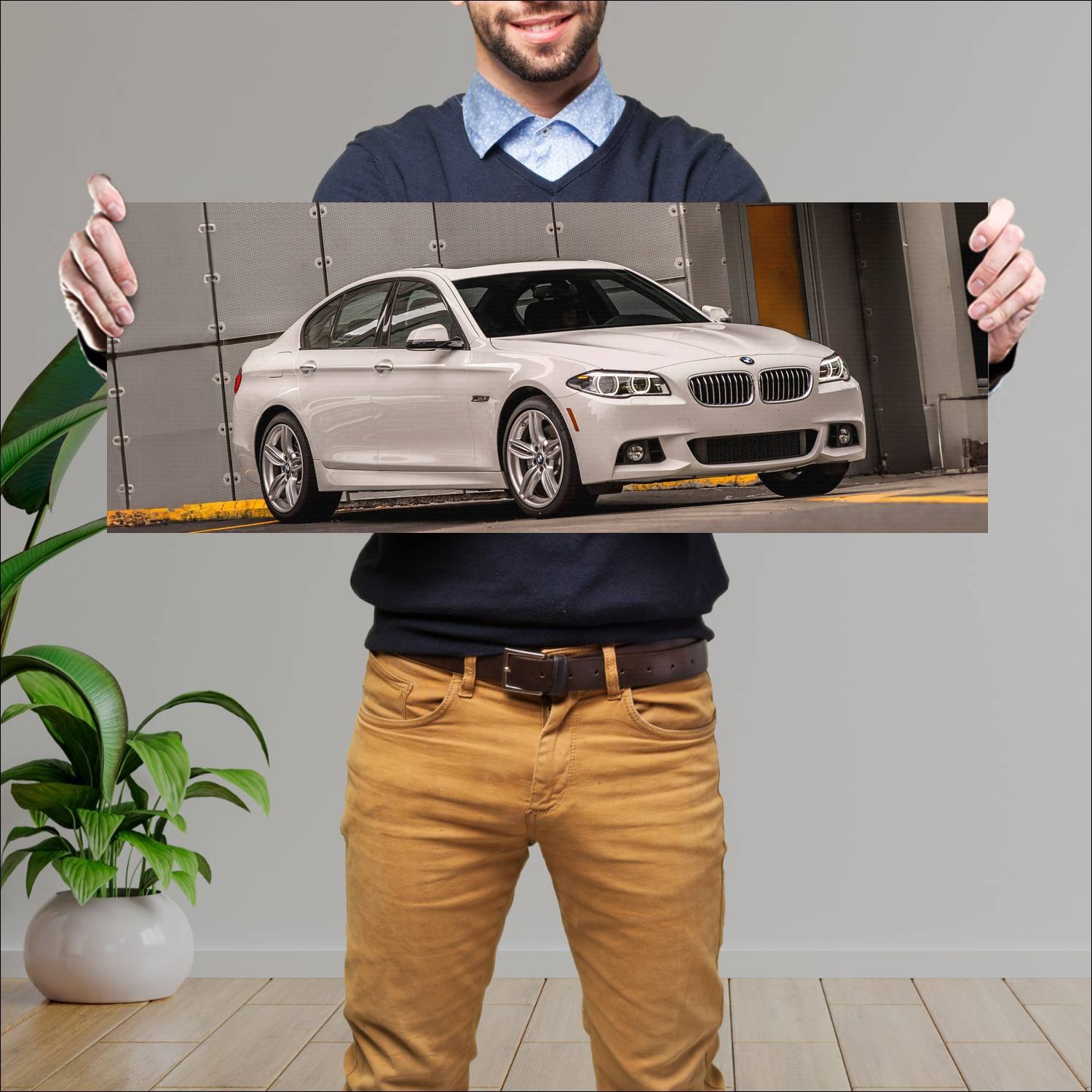 Cuadro grande 30x80cm 2014 bmw 5 series m sport us 164 Bmw