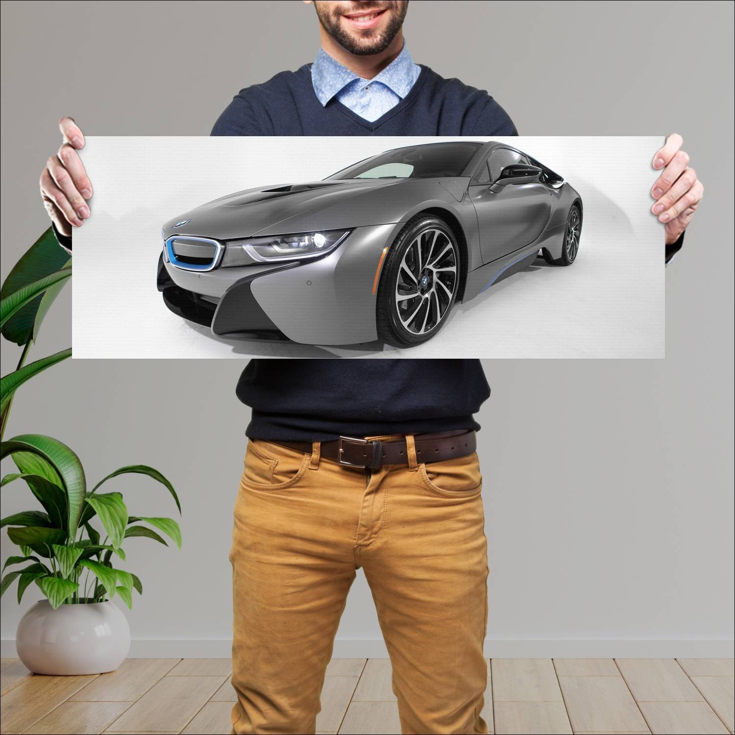 Cuadro grande 30x80cm 2014 bmw i8 concours delegan 172 Bmw