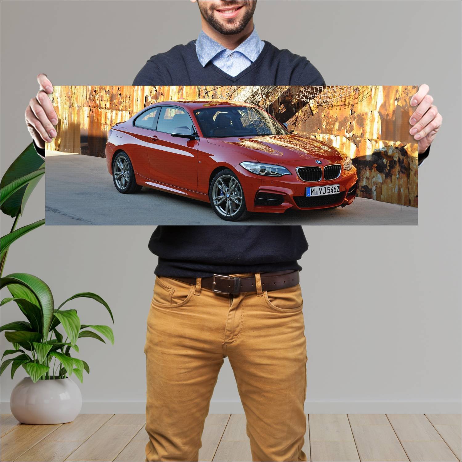 Cuadro grande 30x80cm 2014 bmw m235i coupe auto 177 Bmw