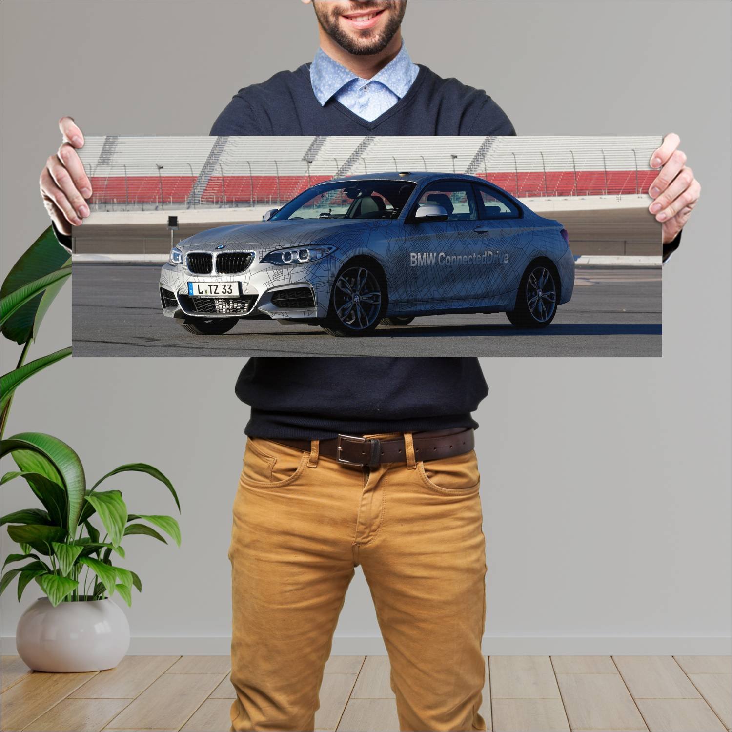 Cuadro grande 30x80cm 2014 bmw m235i coupe connect 180 Bmw