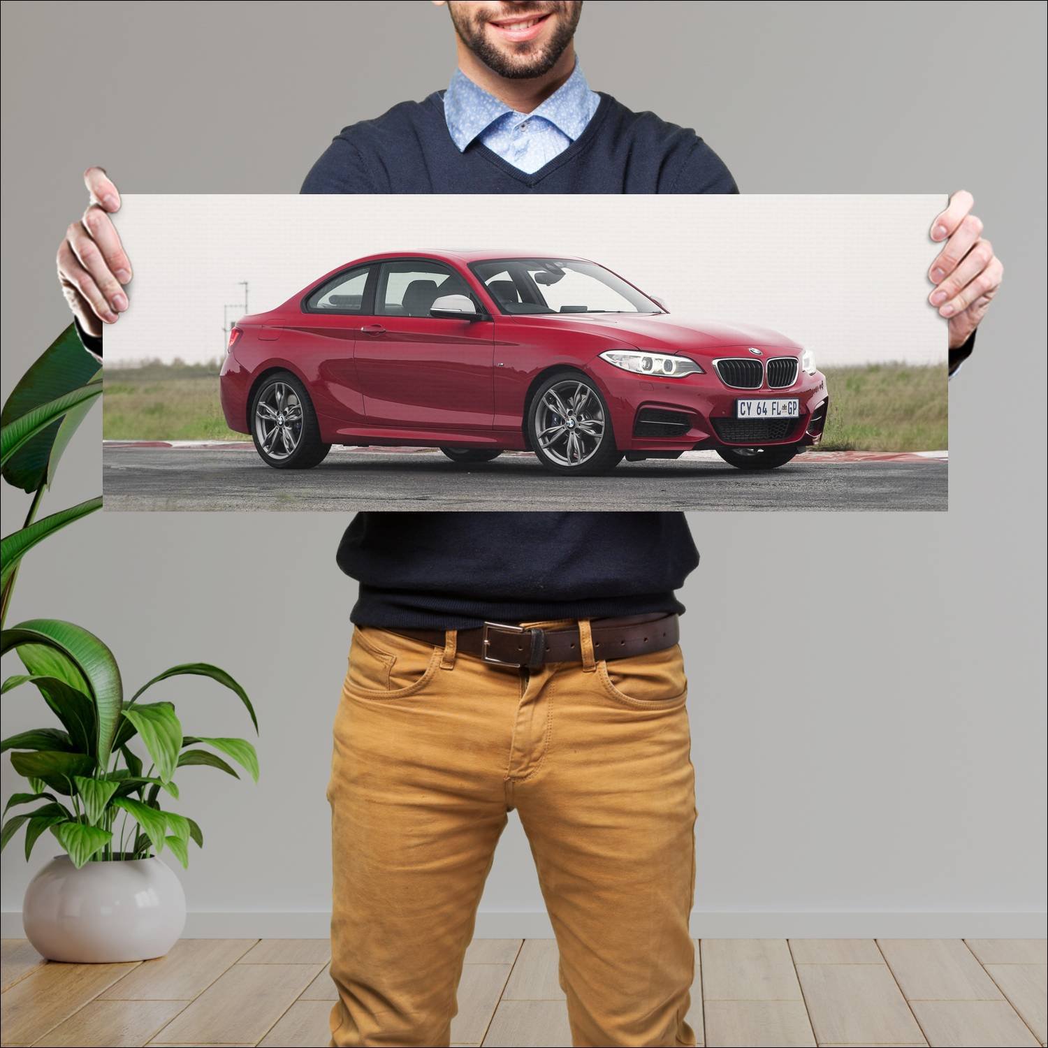 Cuadro grande 30x80cm 2014 bmw m235i coupe za Bmw