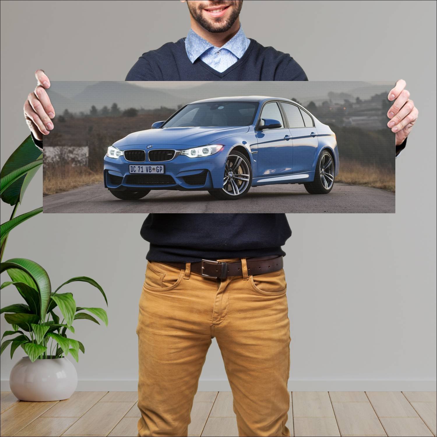 Cuadro grande 30x80cm 2014 bmw m3 za auto 187 Bmw